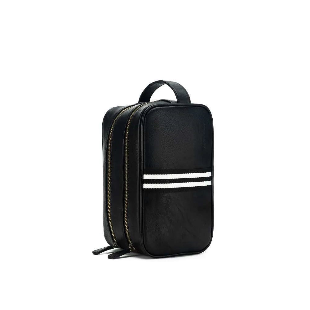 Hugo  Wash Bag Black ( with black & White Strip )