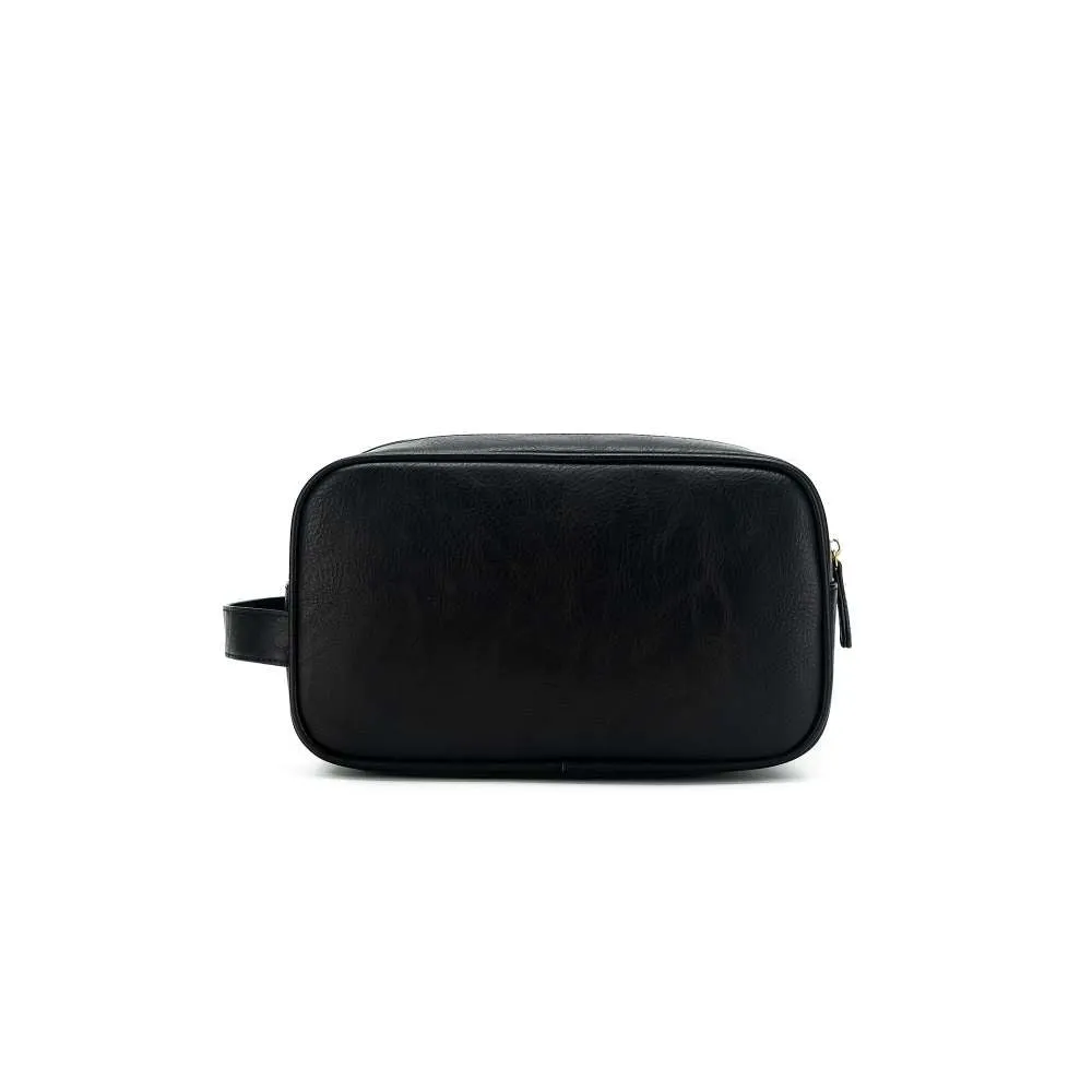 Hugo  Wash Bag Black ( with black & White Strip )