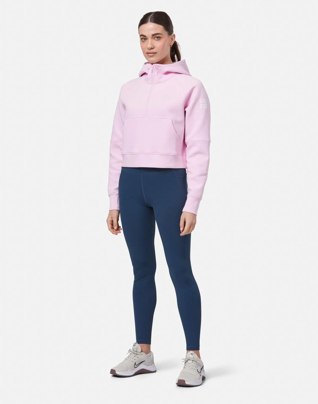 Ignite Half Zip Hoodie in Baby Pink