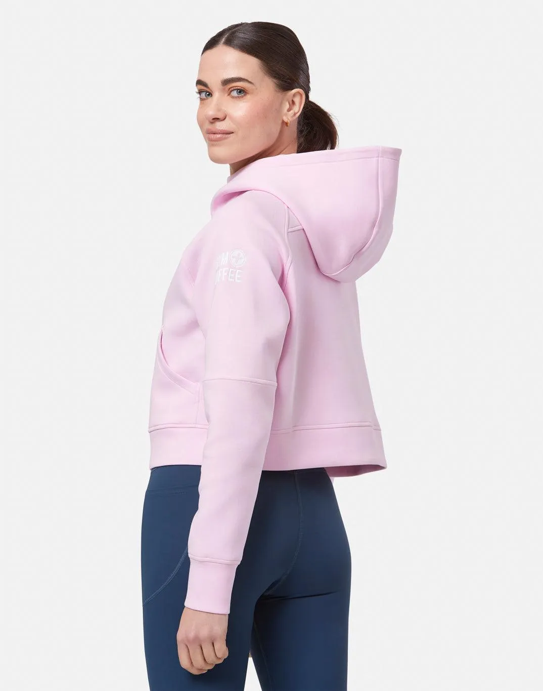 Ignite Half Zip Hoodie in Baby Pink