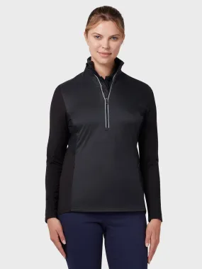 Insulated Aquapel 1/4 Zip Women's Sweater In Caviar