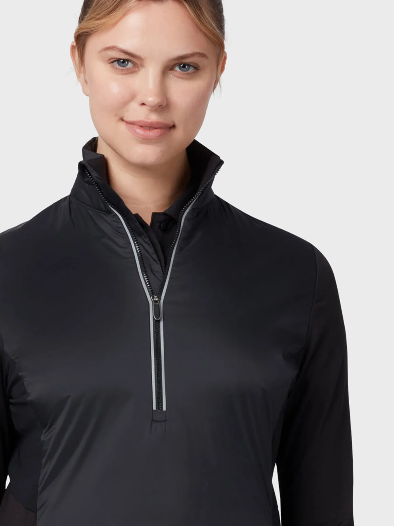 Insulated Aquapel 1/4 Zip Women's Sweater In Caviar