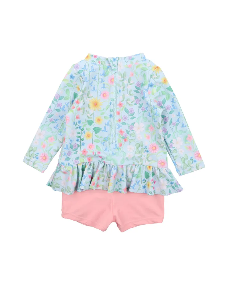 KELSEY LS RASH TOP SUNSUIT