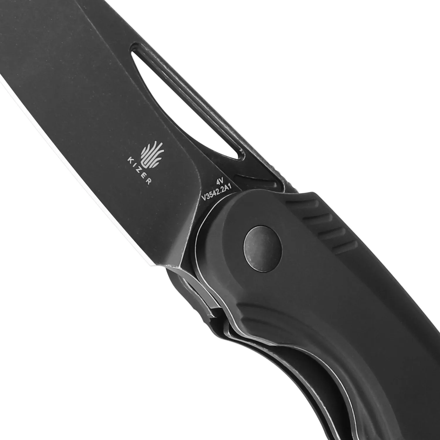 Kizer Kobold 2.0 4V Blade Front Flipper Aluminium Handle V3542.2A1 (3.66 Black Stonewash)