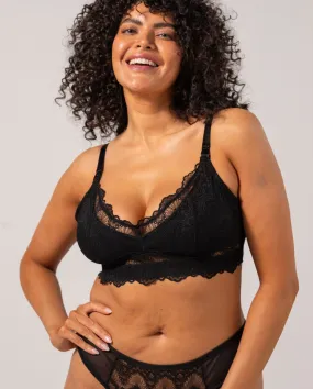 Lace Nursing Bralette Black