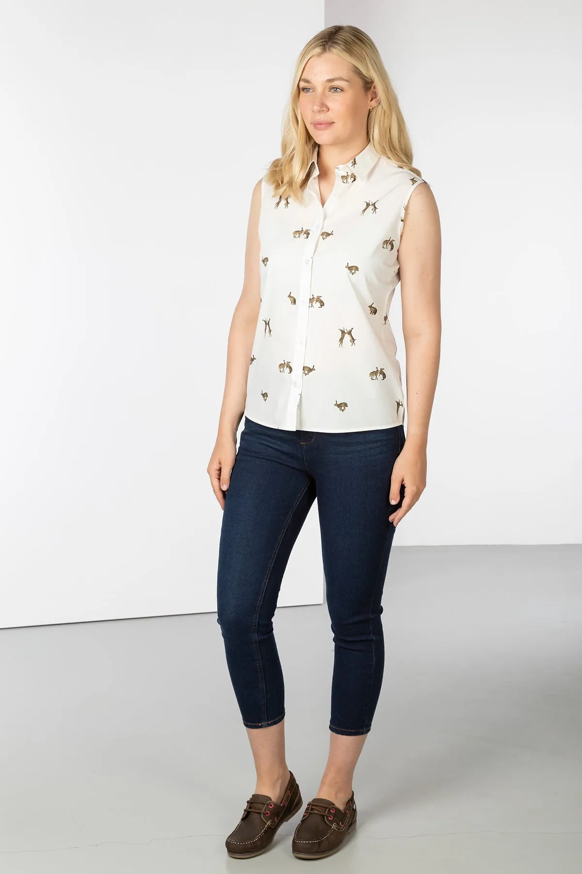 Ladies Sleeveless Shirt With Collar - Wistow II