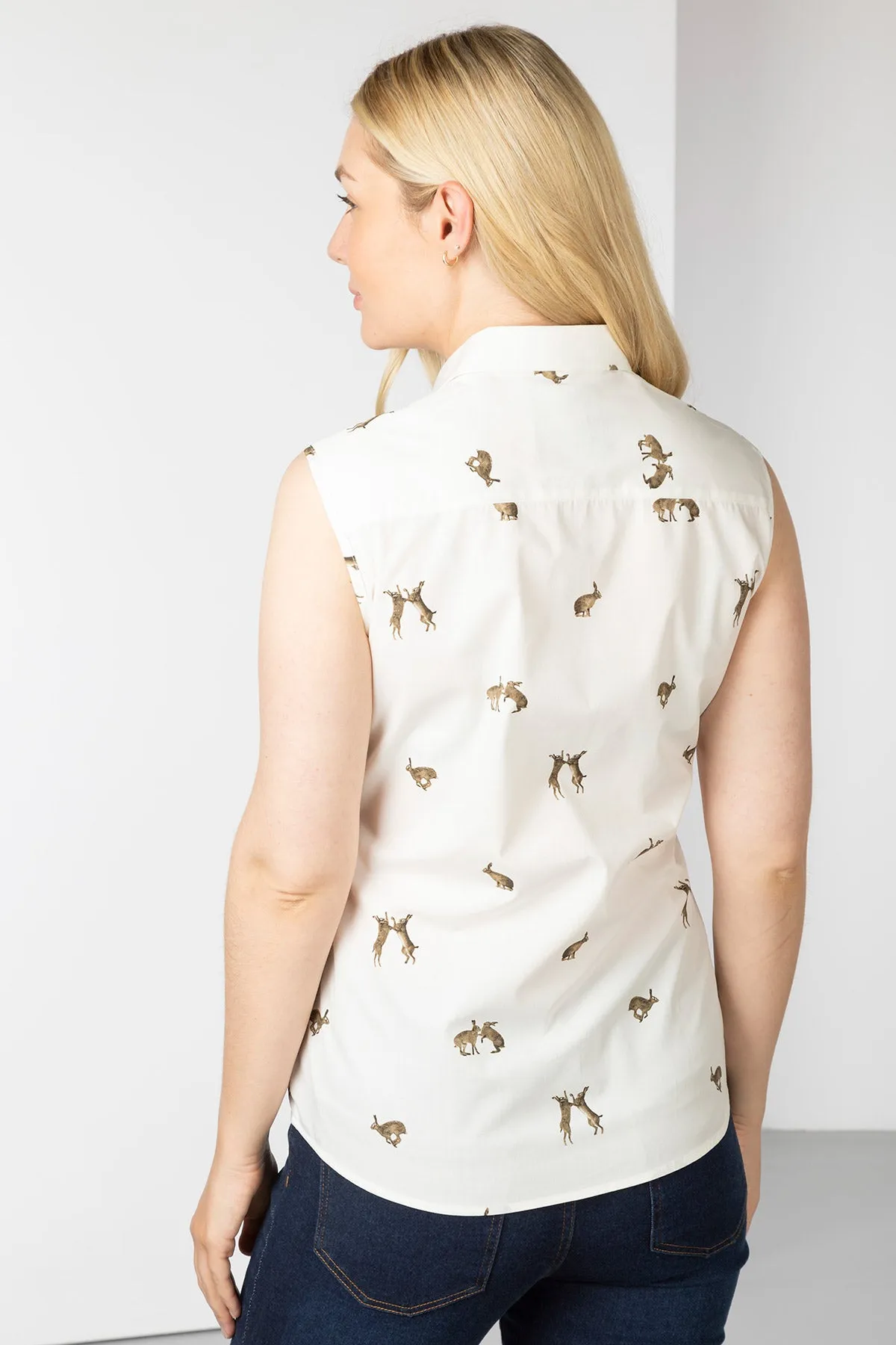 Ladies Sleeveless Shirt With Collar - Wistow II