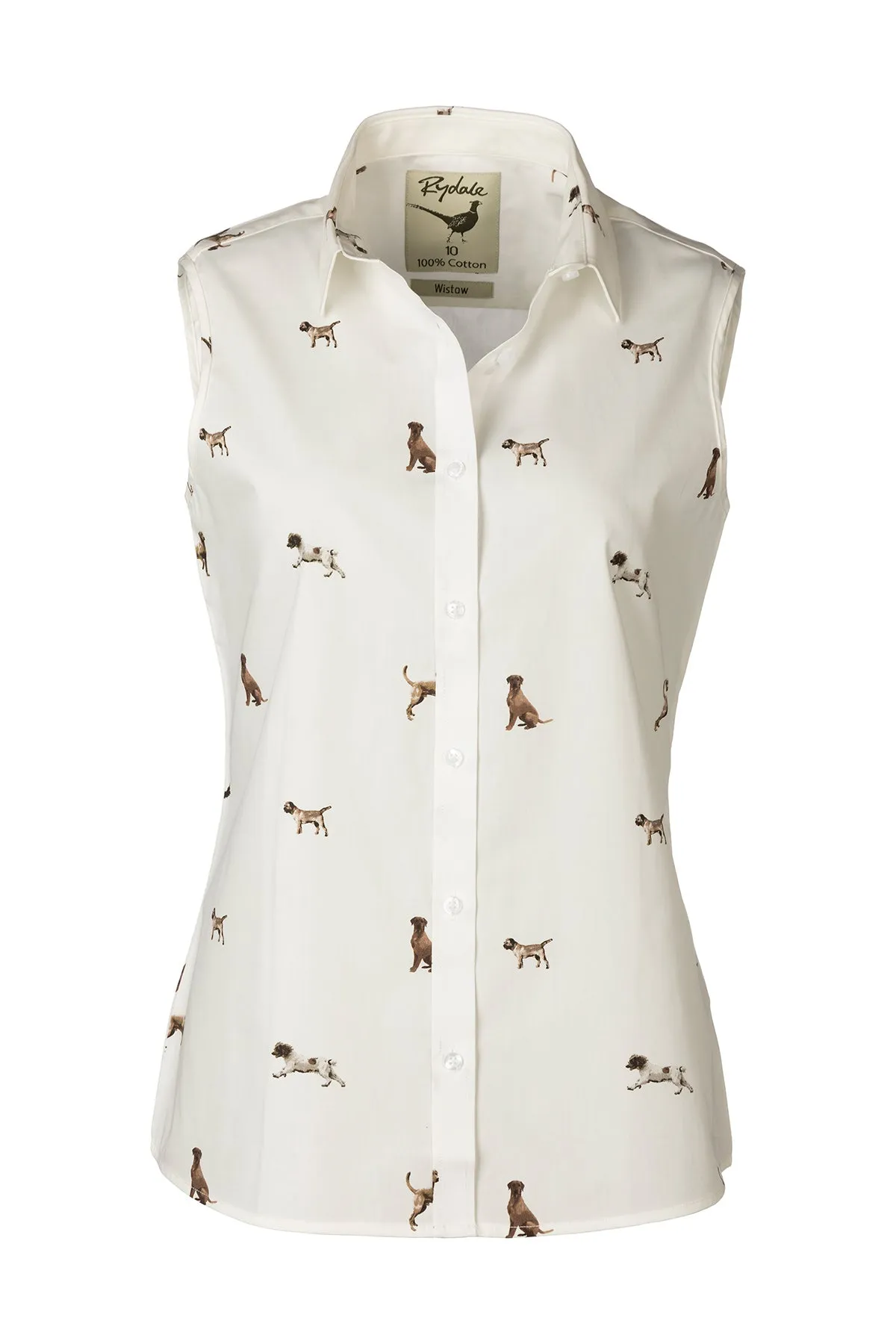 Ladies Sleeveless Shirt With Collar - Wistow II