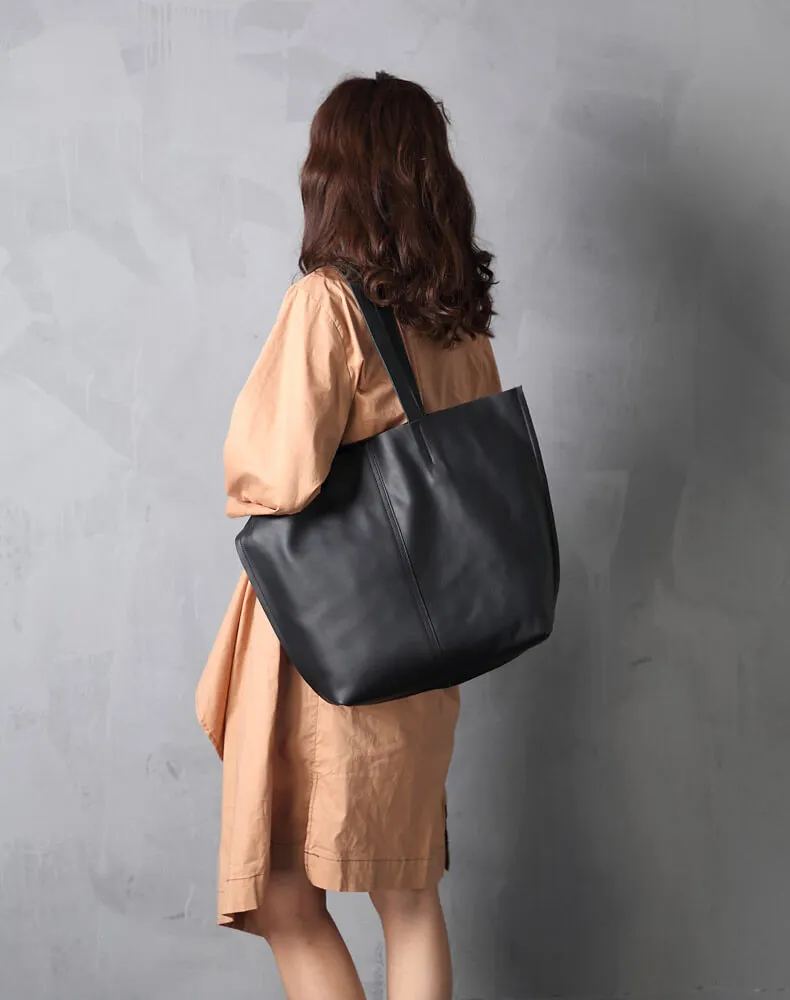 Large Tote Bag, Women's Handbag, Vintage Leather Bag, Shopping Purse 8932