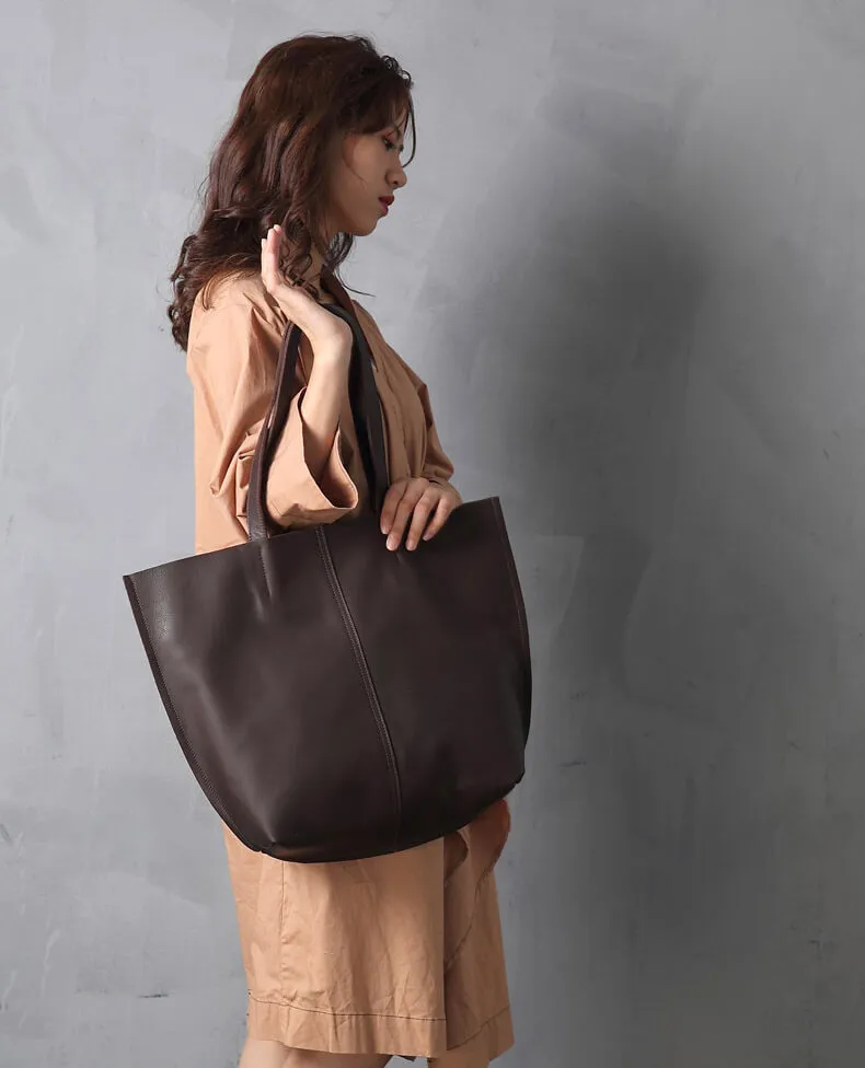 Large Tote Bag, Women's Handbag, Vintage Leather Bag, Shopping Purse 8932