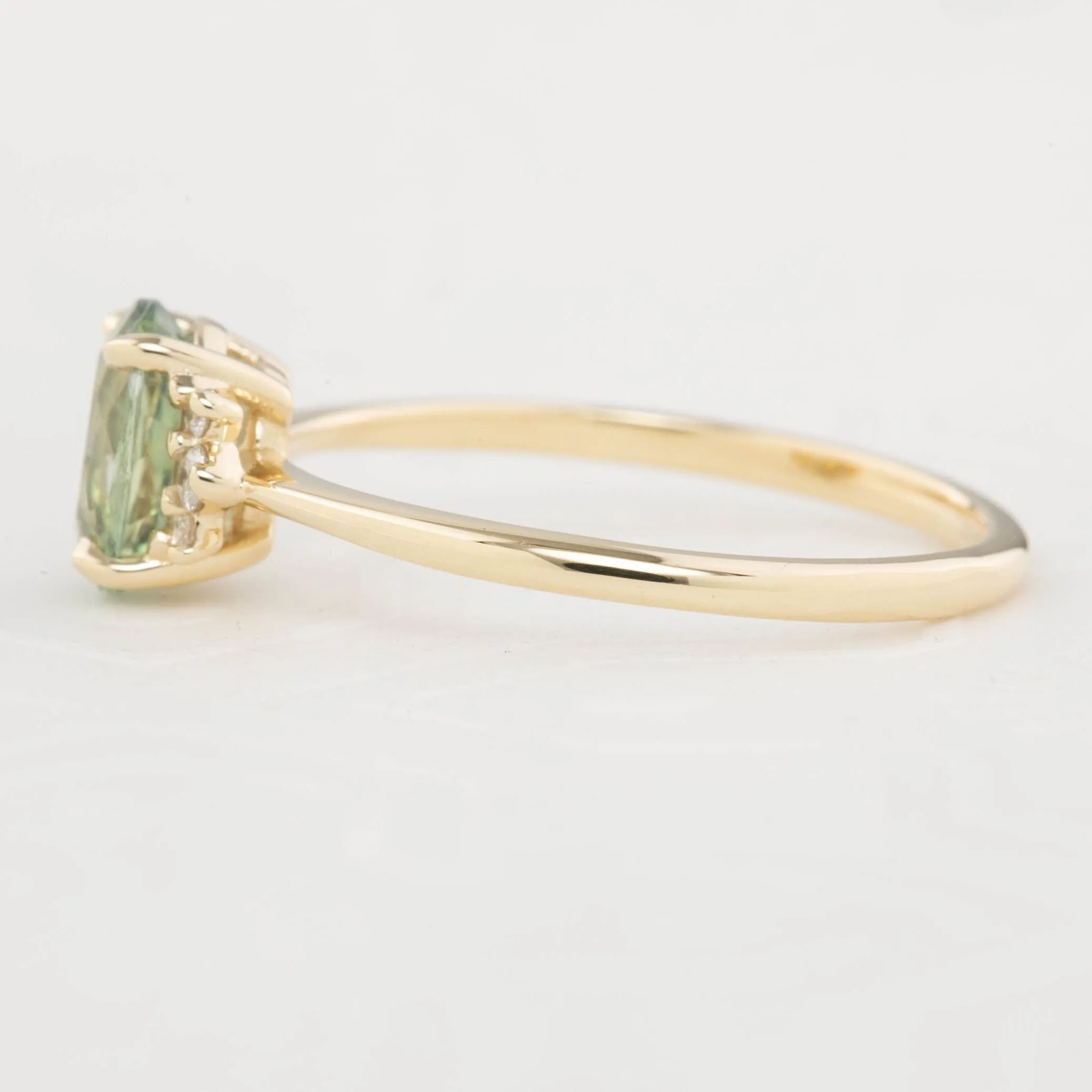 Lena Ring - 1.30ct Light Green Montana Sapphire (One of a kind)