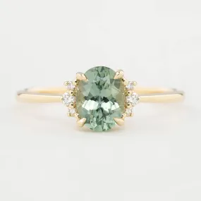 Lena Ring - 1.30ct Light Green Montana Sapphire (One of a kind)