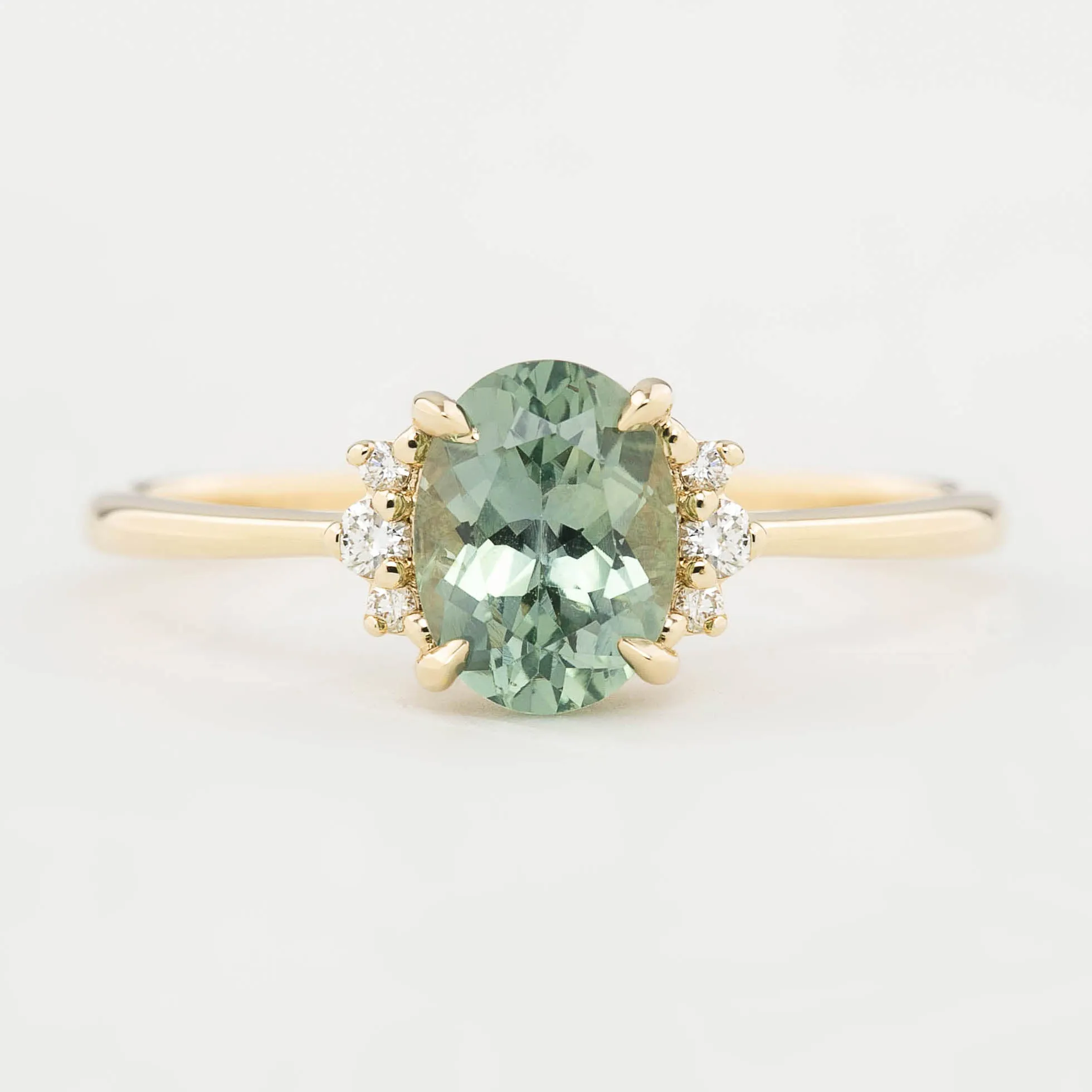 Lena Ring - 1.30ct Light Green Montana Sapphire (One of a kind)