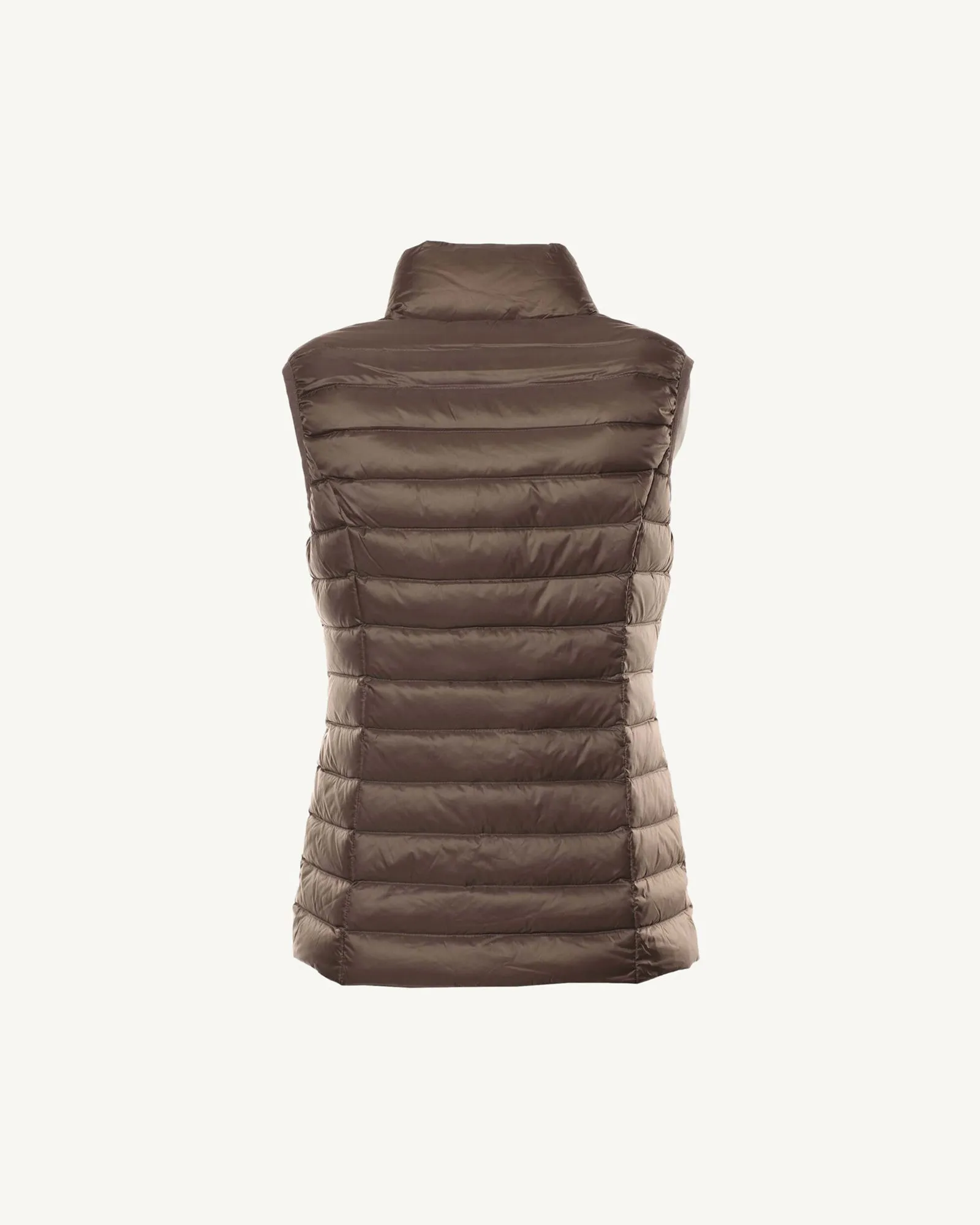 Light sleeveless down jacket Taupe Seda