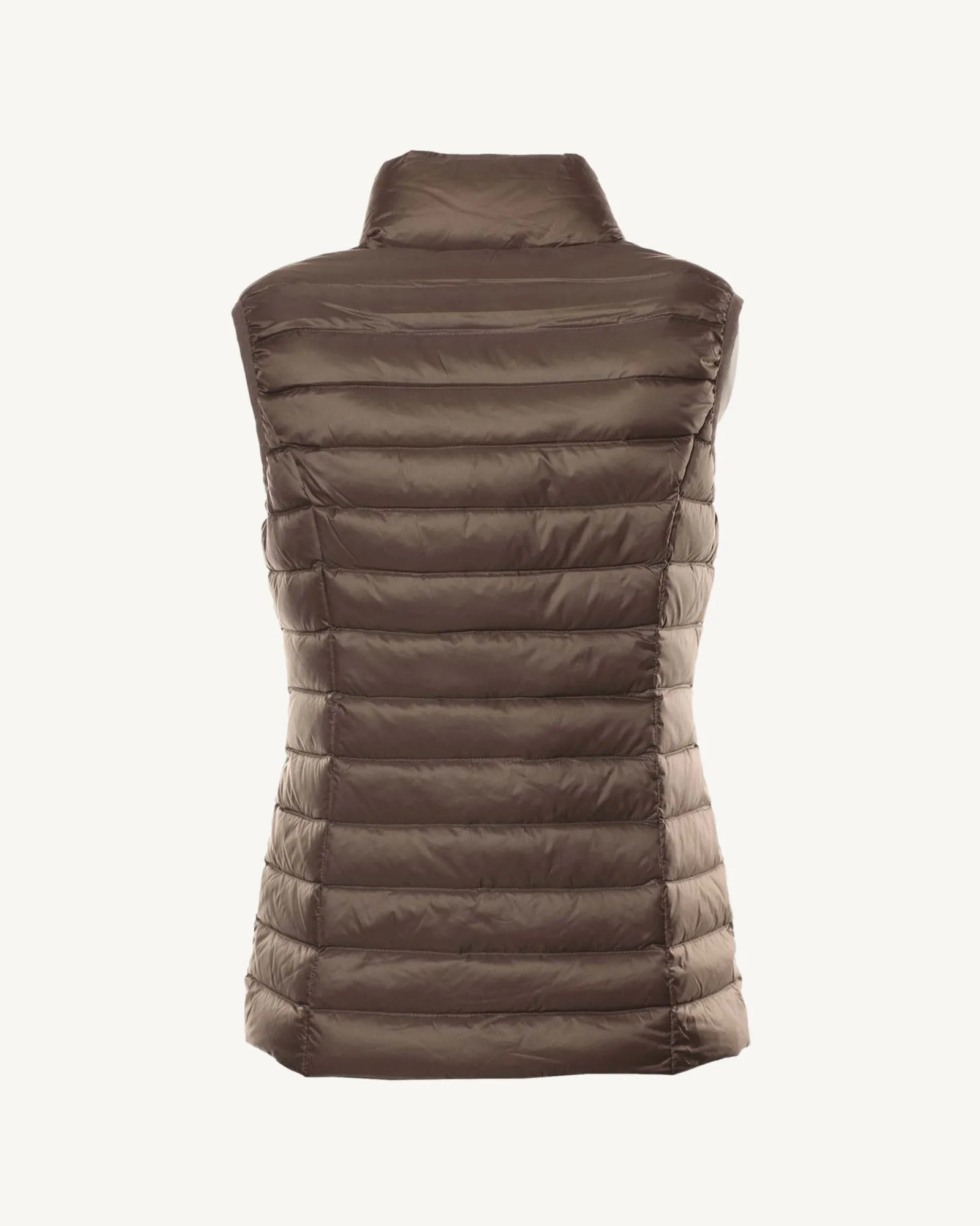 Light sleeveless down jacket Taupe Seda