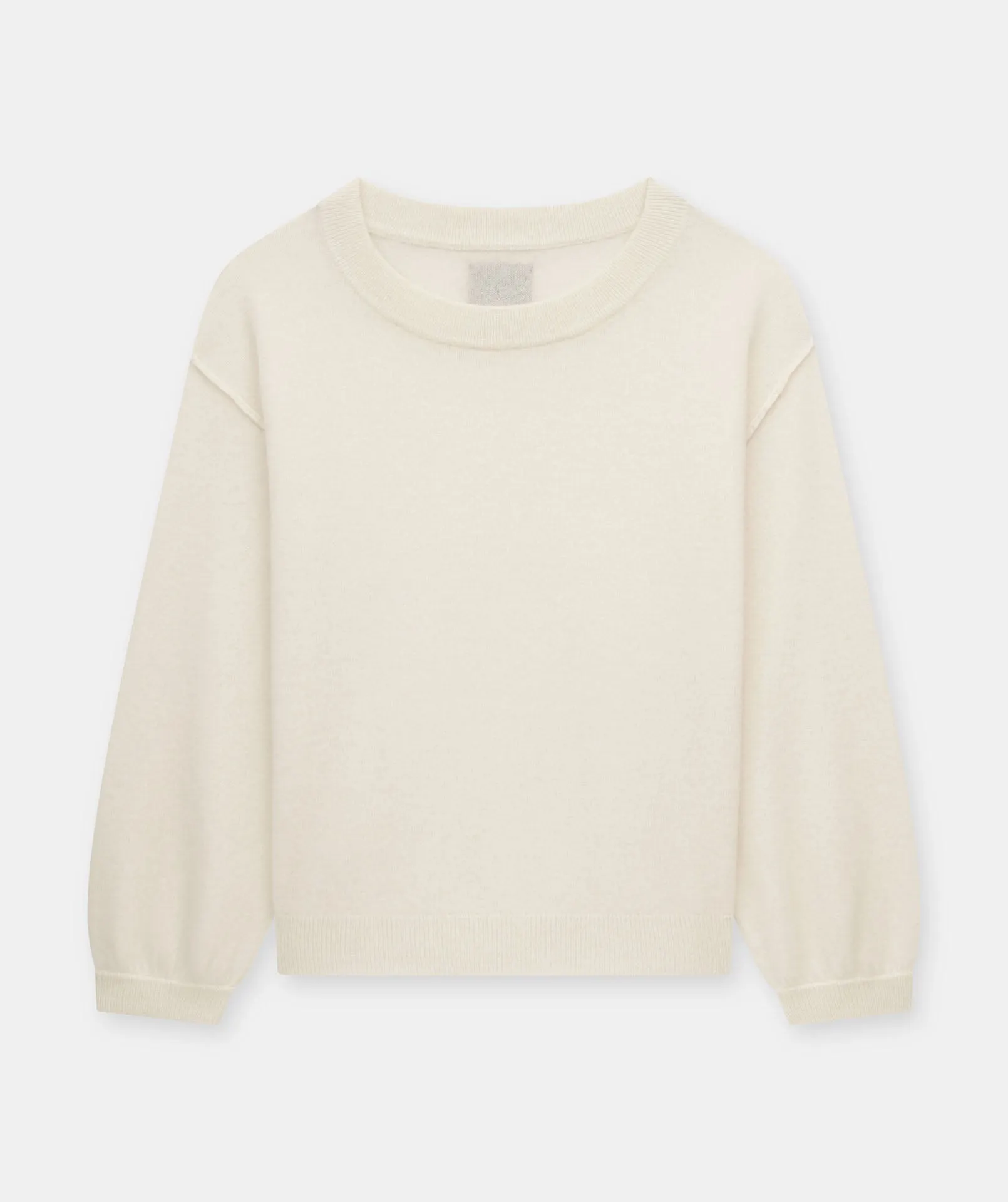 Lightweight Reversible Cashmere Wide Neck Sweater