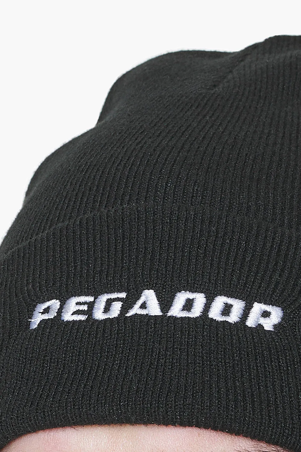 Logo Beanie Black White