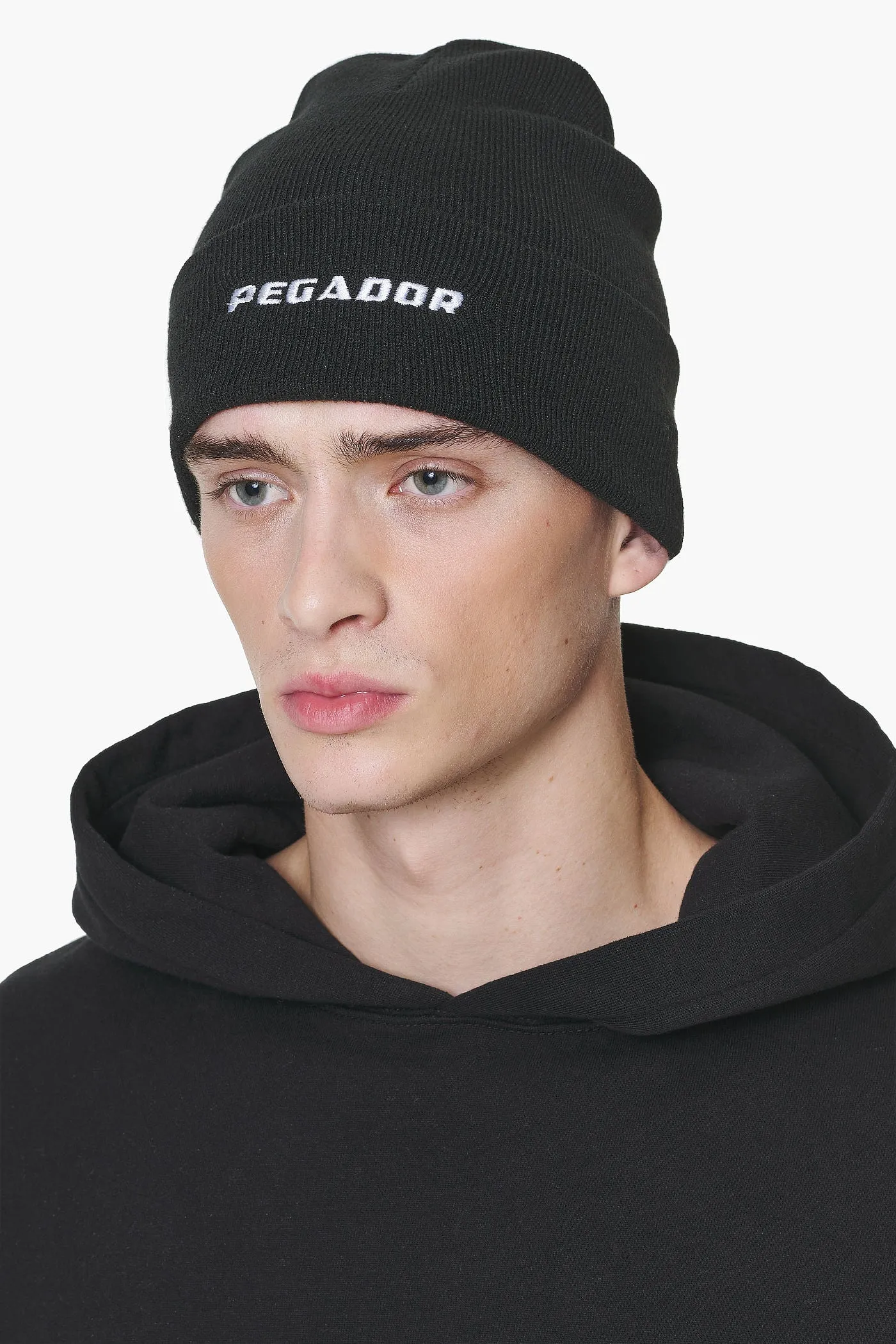 Logo Beanie Black White