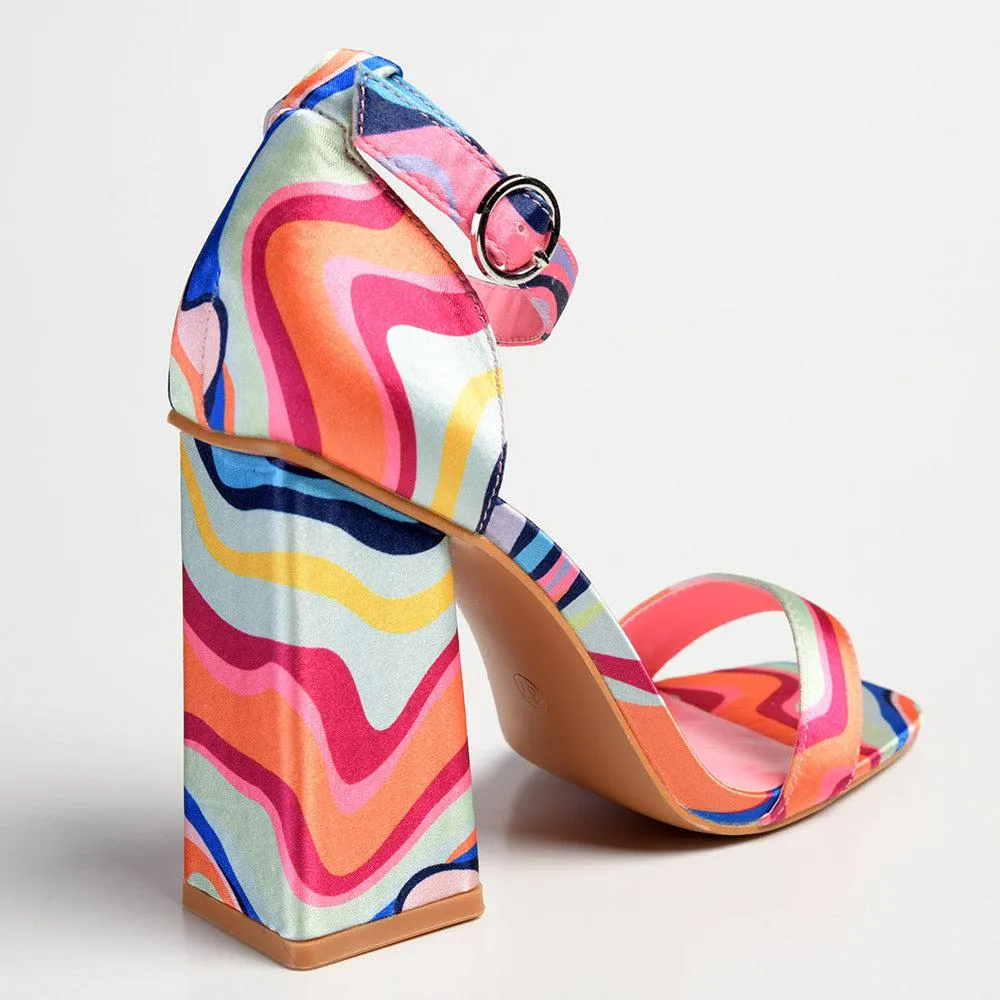 Madison Galaxy Block Heel Sandal - Pink