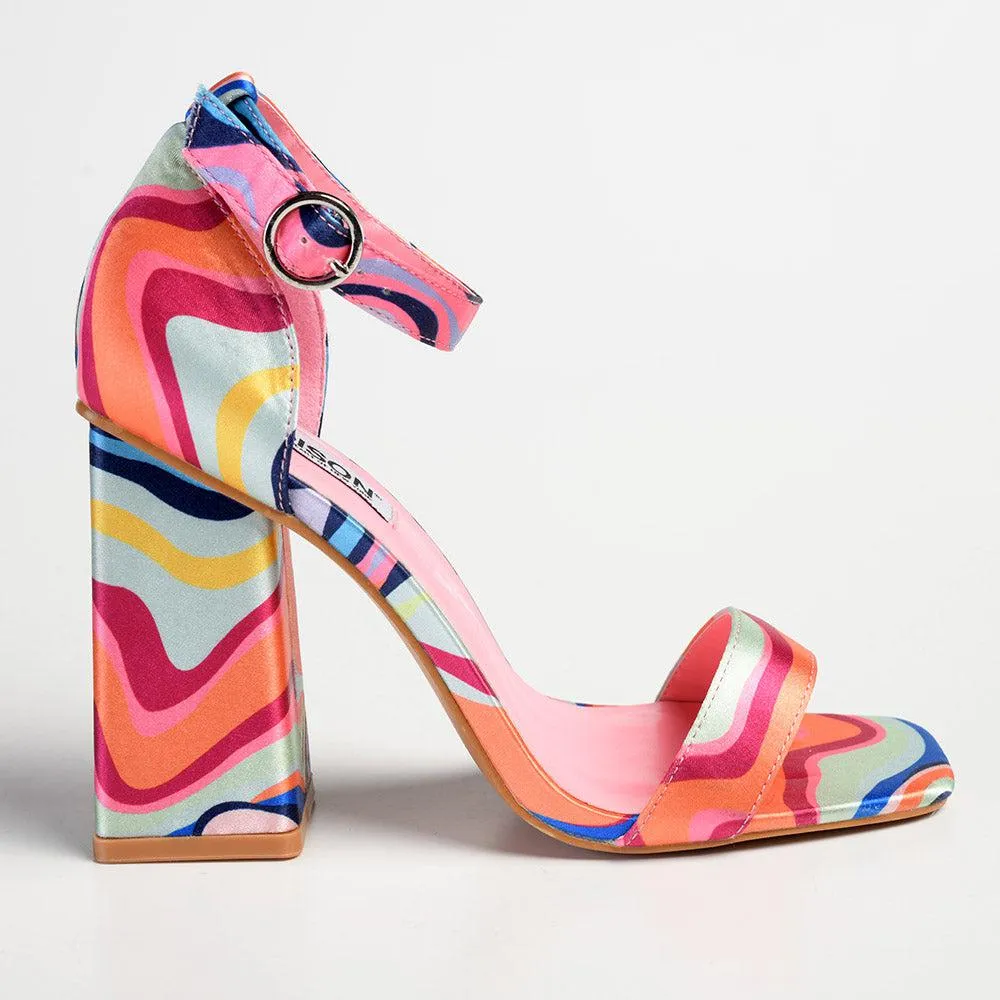 Madison Galaxy Block Heel Sandal - Pink