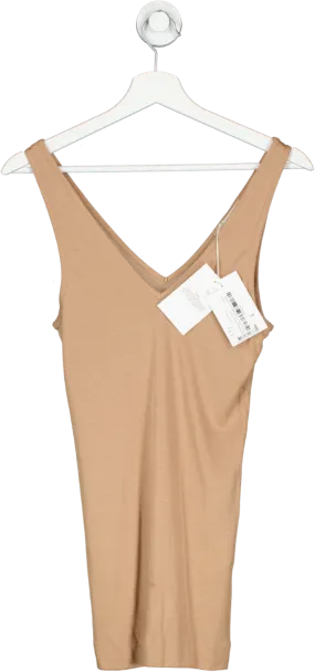 Malene Birger Beige Longline Tank Top UK M