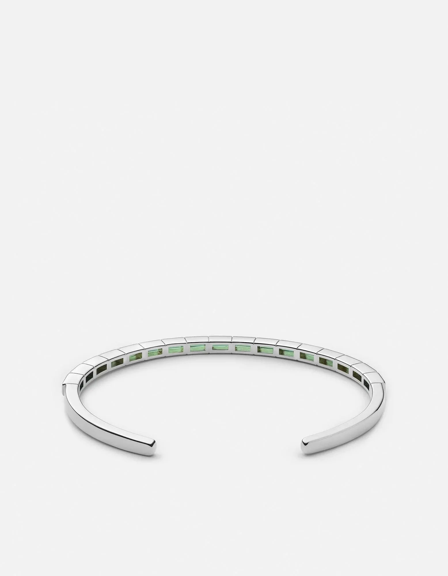 Miansai Emerald Green Valor Sterling Silver Cuff