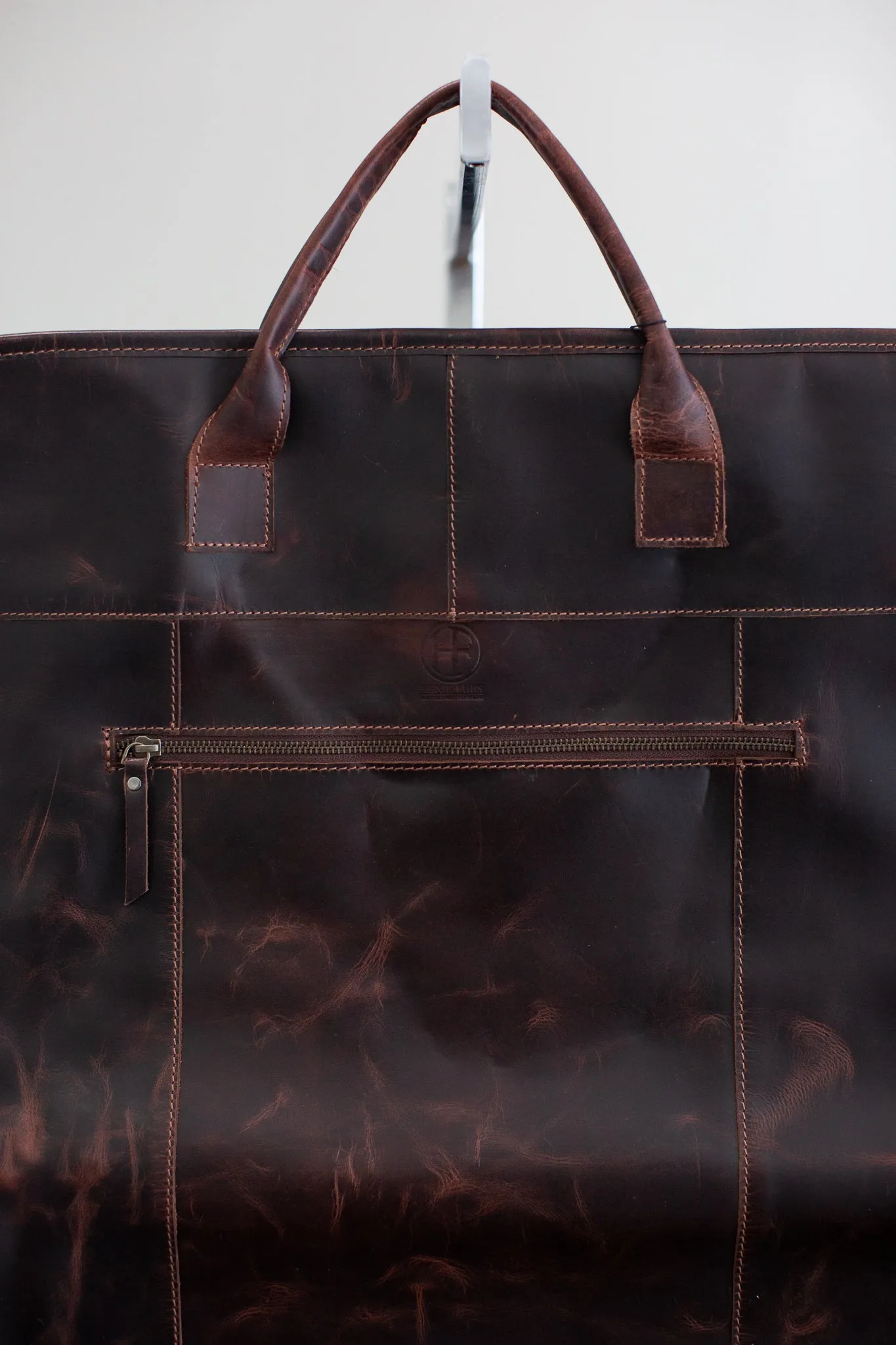 Michelle Leather Garment Bag