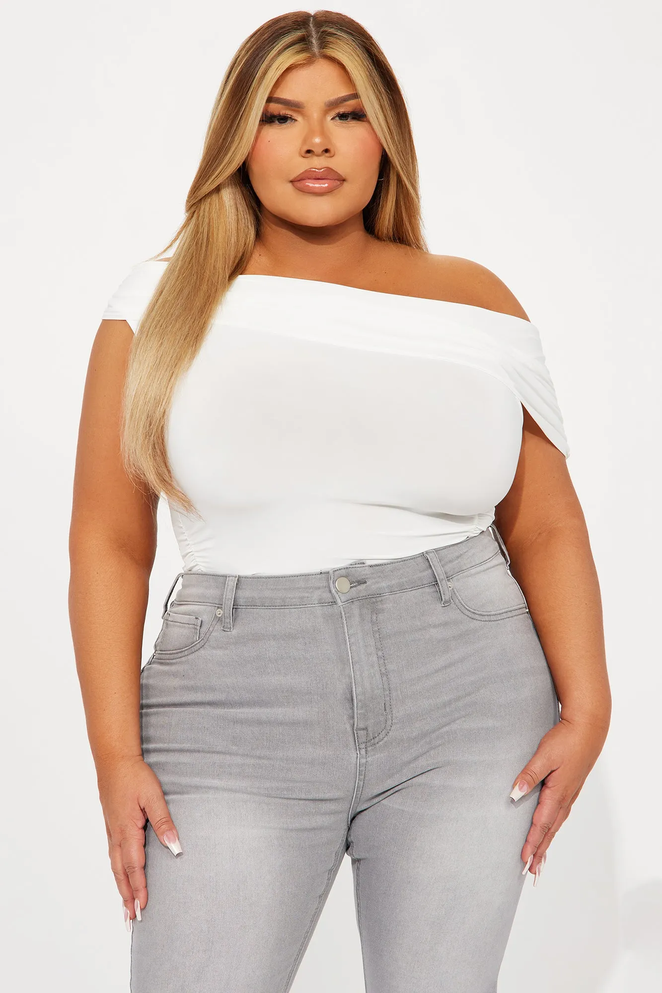 Michelle Off Shoulder Bodysuit - Ivory