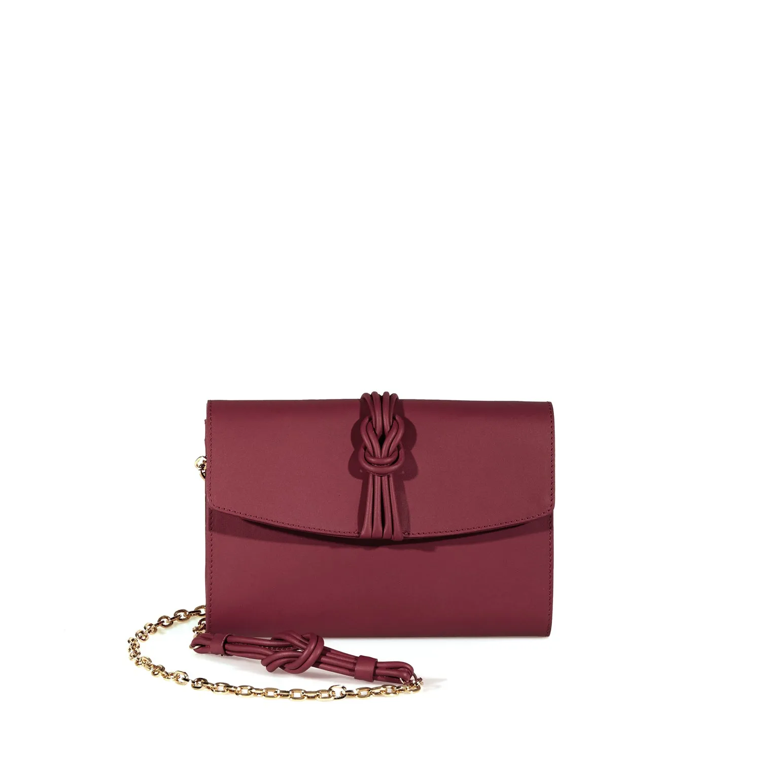 Midi Marylebone, Burgundy Clutch Bag