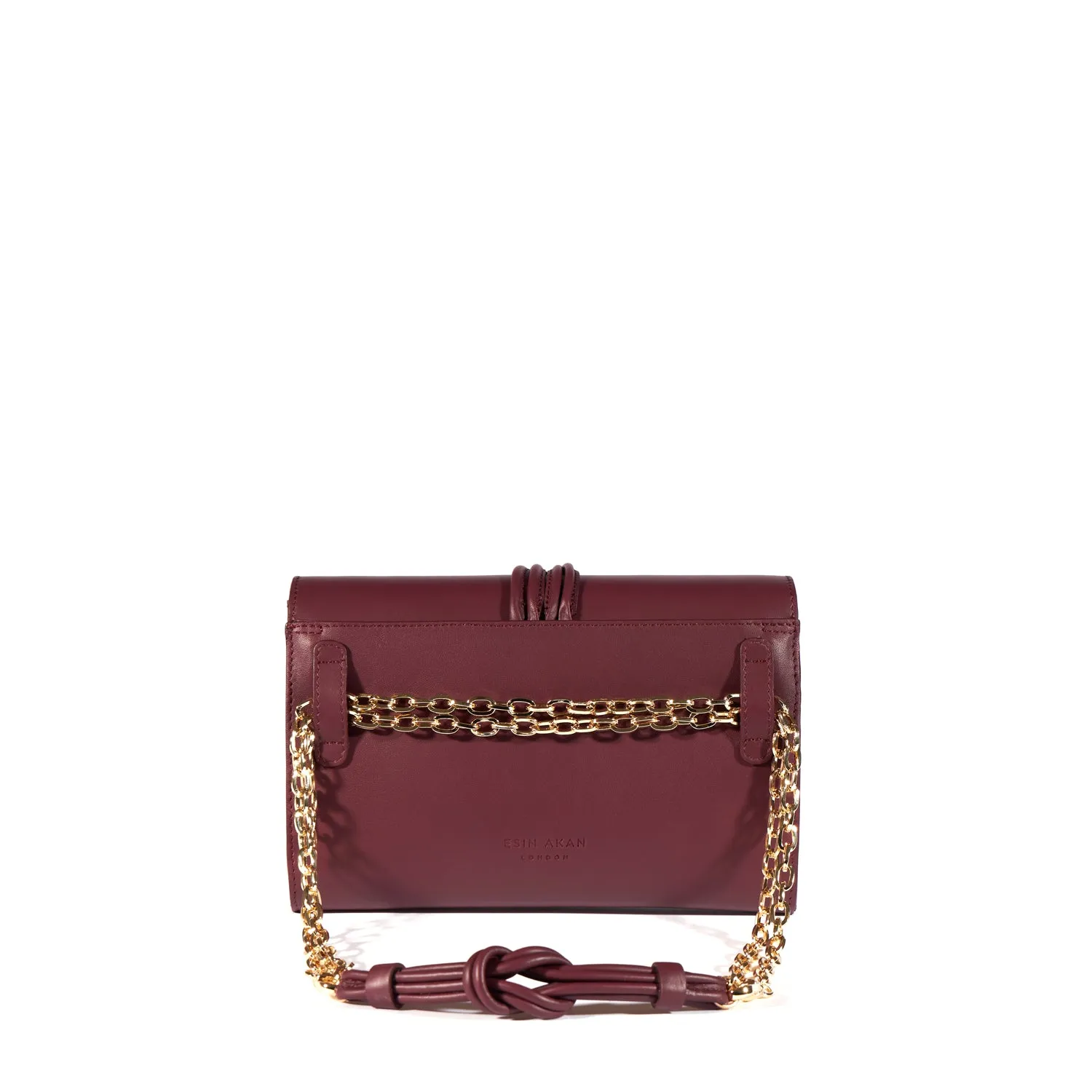 Midi Marylebone, Burgundy Clutch Bag