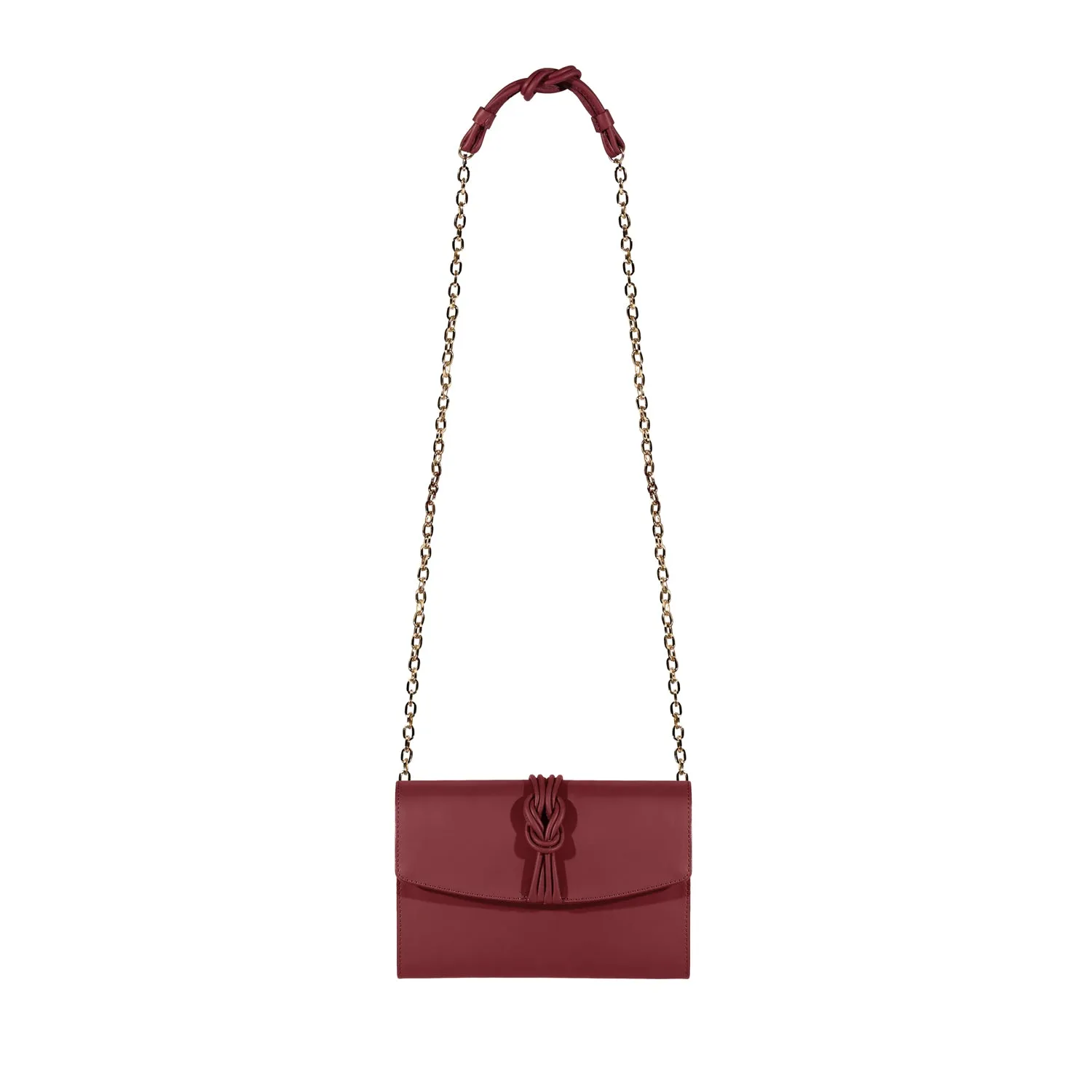 Midi Marylebone, Burgundy Clutch Bag