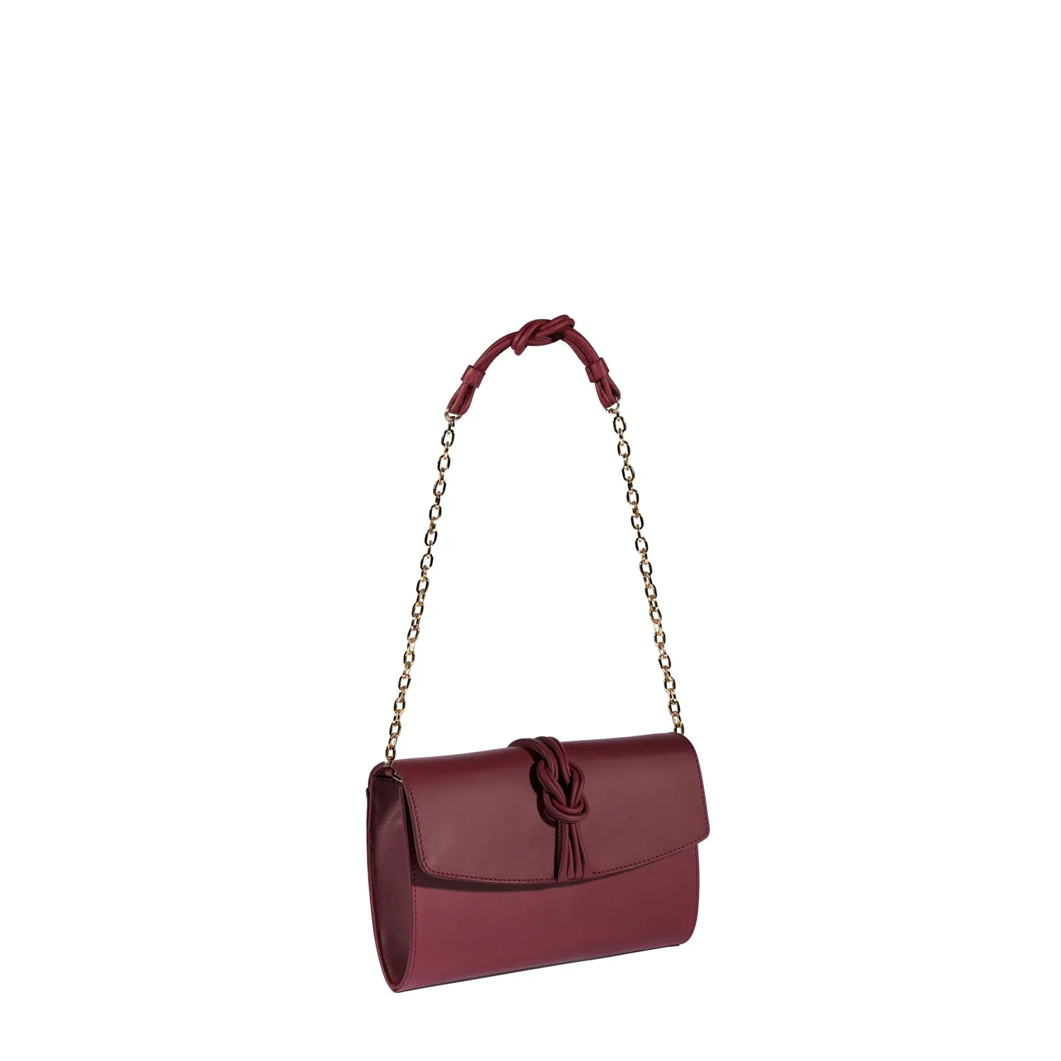 Midi Marylebone, Burgundy Clutch Bag