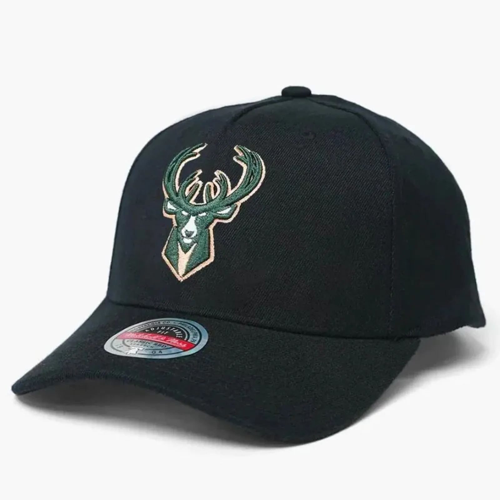 Milwaukee Bucks NBA Logo Classic Red Snapback by Mitchell & Ness