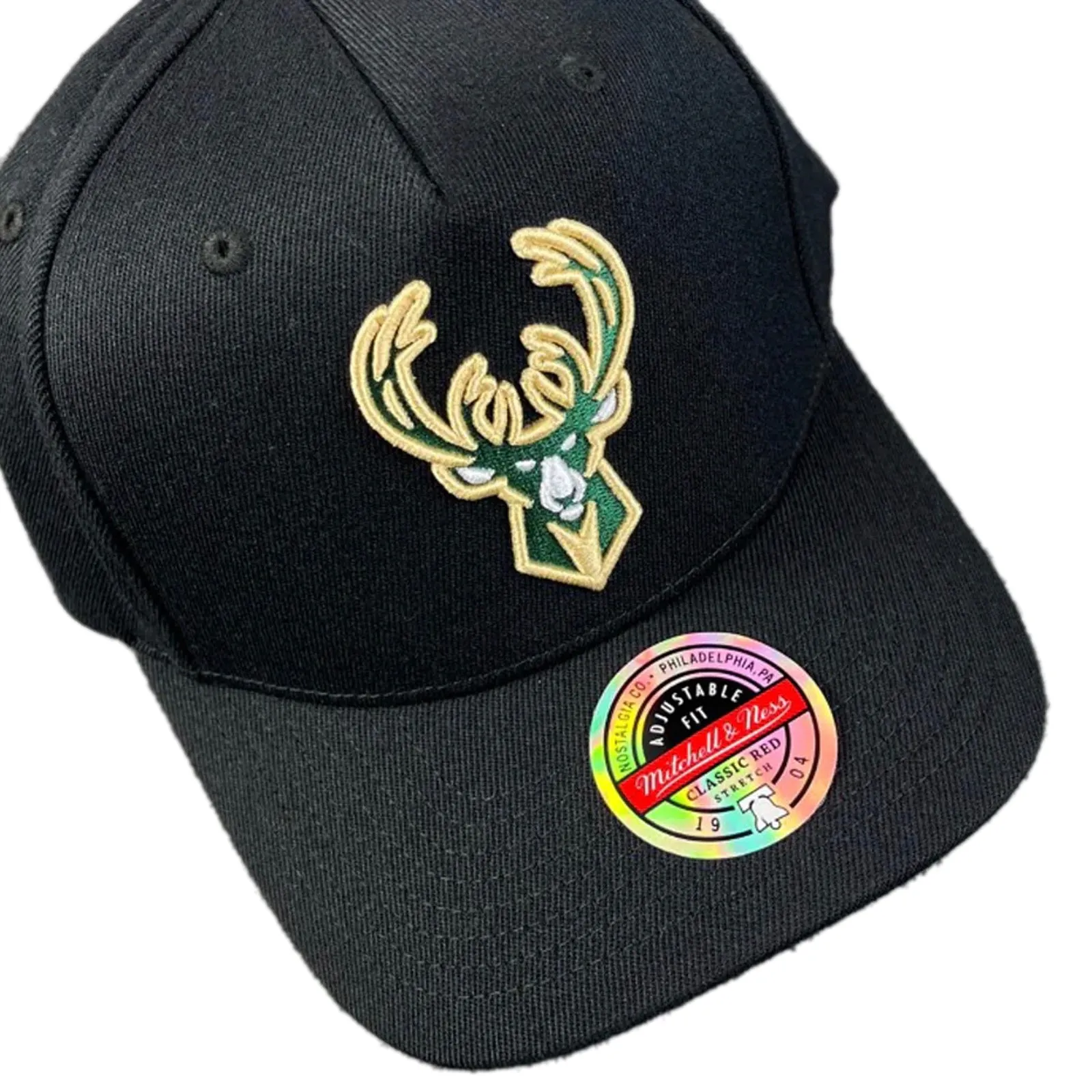 Milwaukee Bucks NBA Logo Classic Red Snapback by Mitchell & Ness