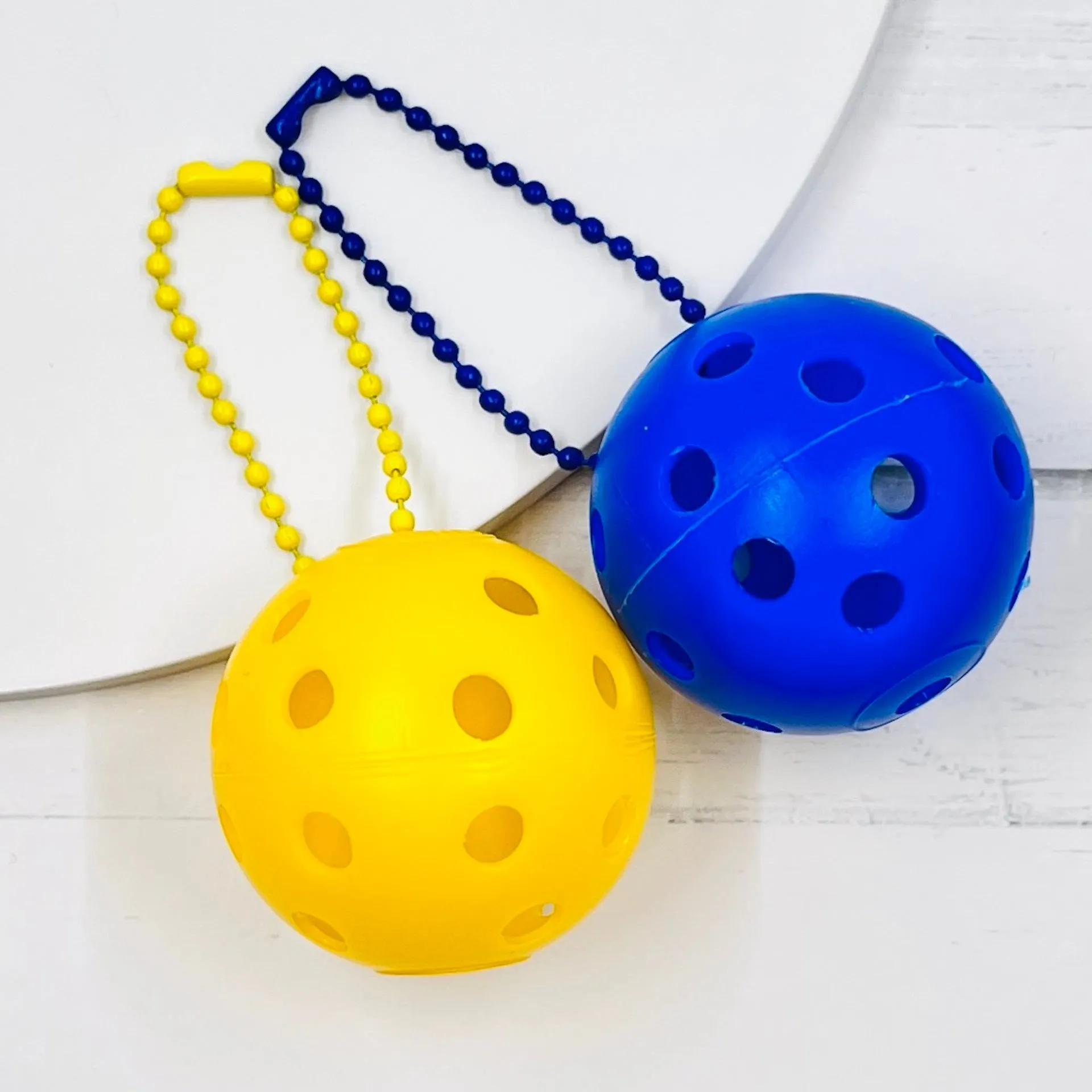 Mini Pickleball Bag Tags (Matching Chains) | Fun Pickleball Gifts