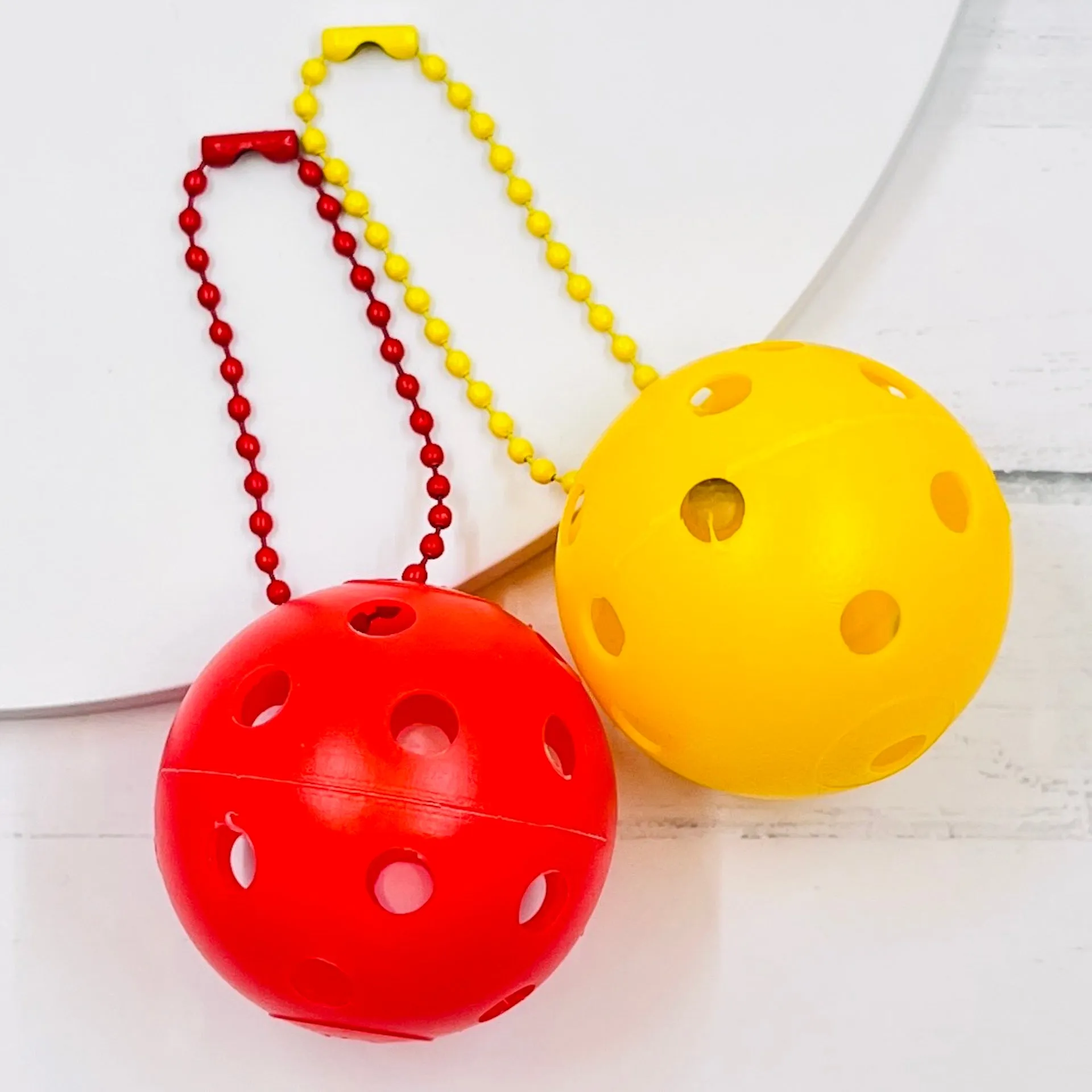 Mini Pickleball Bag Tags (Matching Chains) | Fun Pickleball Gifts