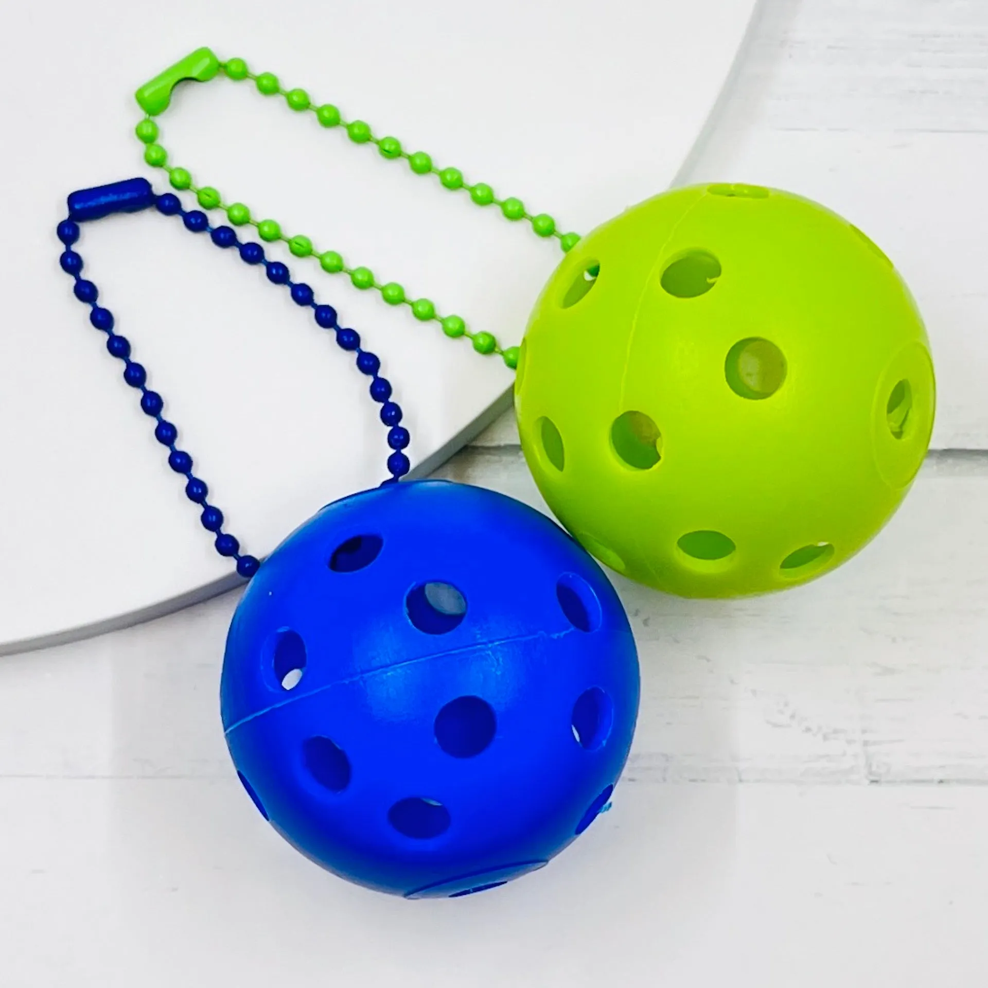 Mini Pickleball Bag Tags (Matching Chains) | Fun Pickleball Gifts