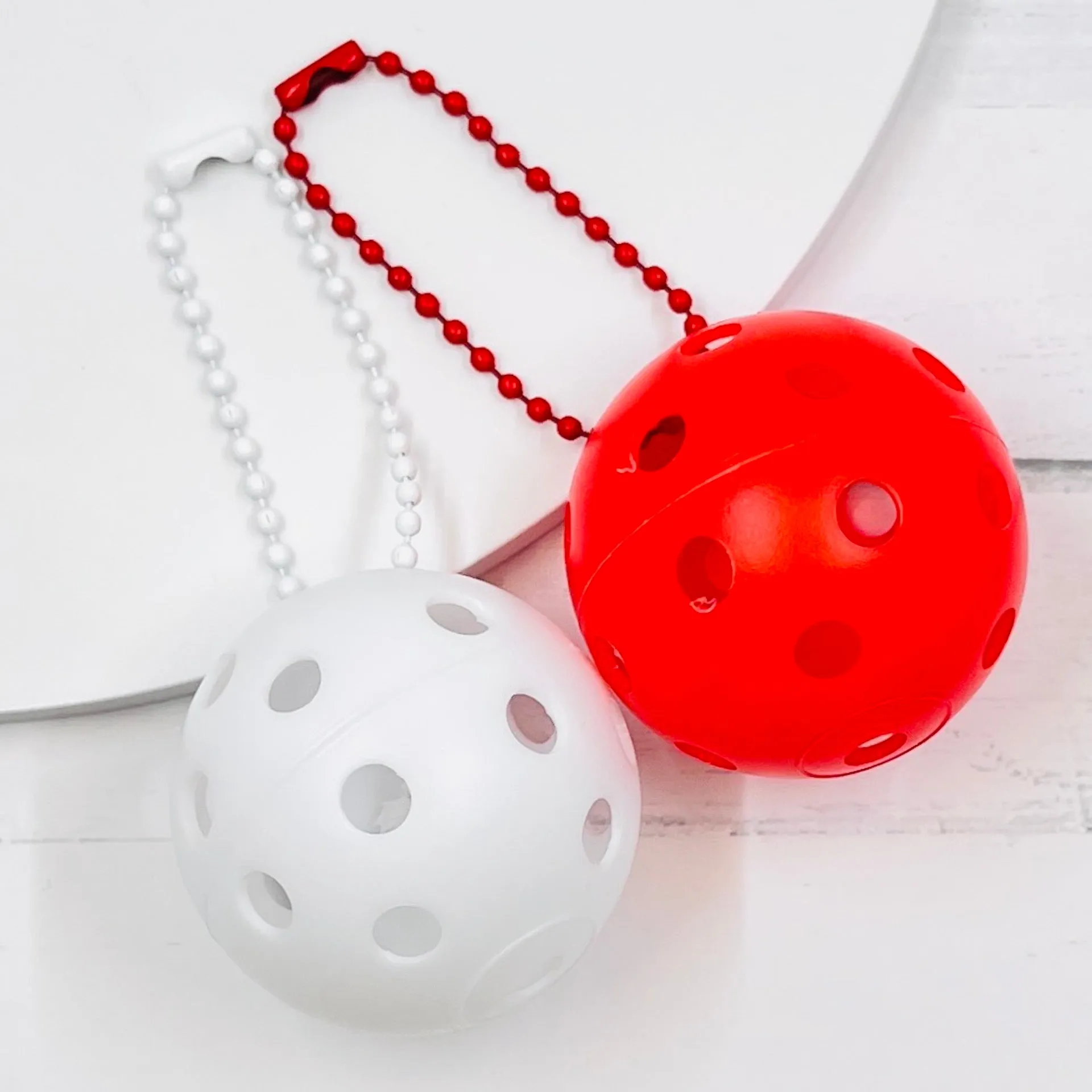 Mini Pickleball Bag Tags (Matching Chains) | Fun Pickleball Gifts