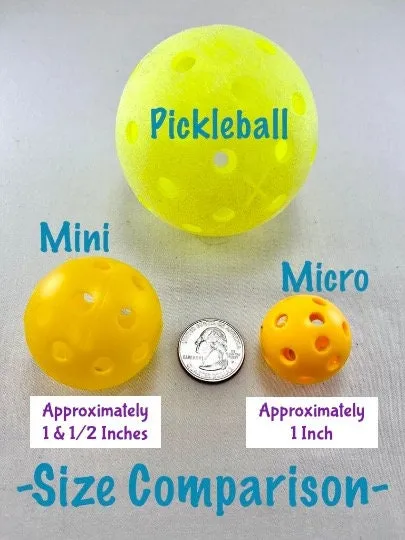 Mini Pickleball Bag Tags (Matching Chains) | Fun Pickleball Gifts