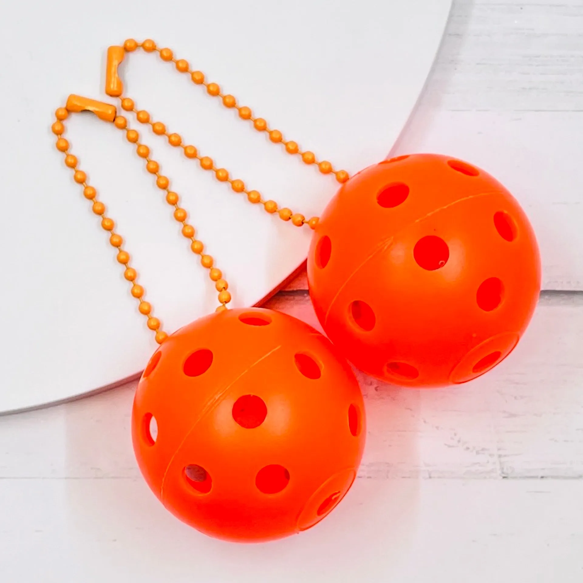 Mini Pickleball Bag Tags (Matching Chains) | Fun Pickleball Gifts