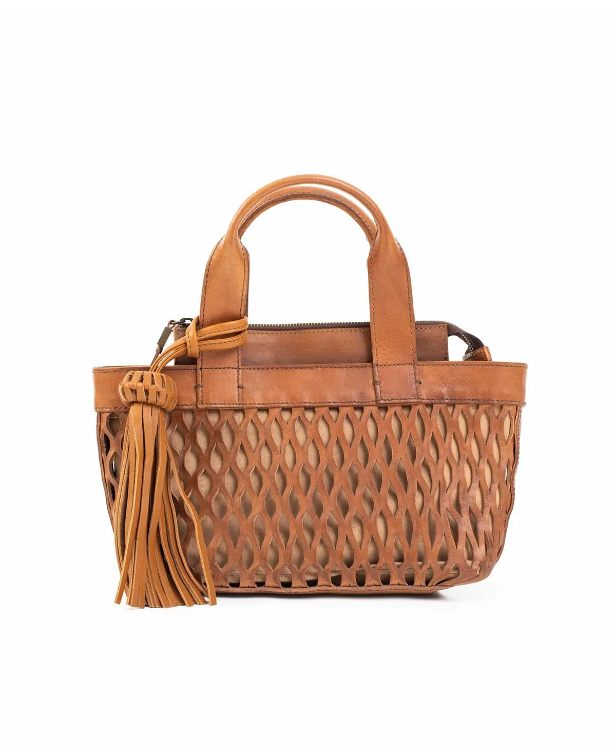 Mini Tulum Tan Leather Handbag