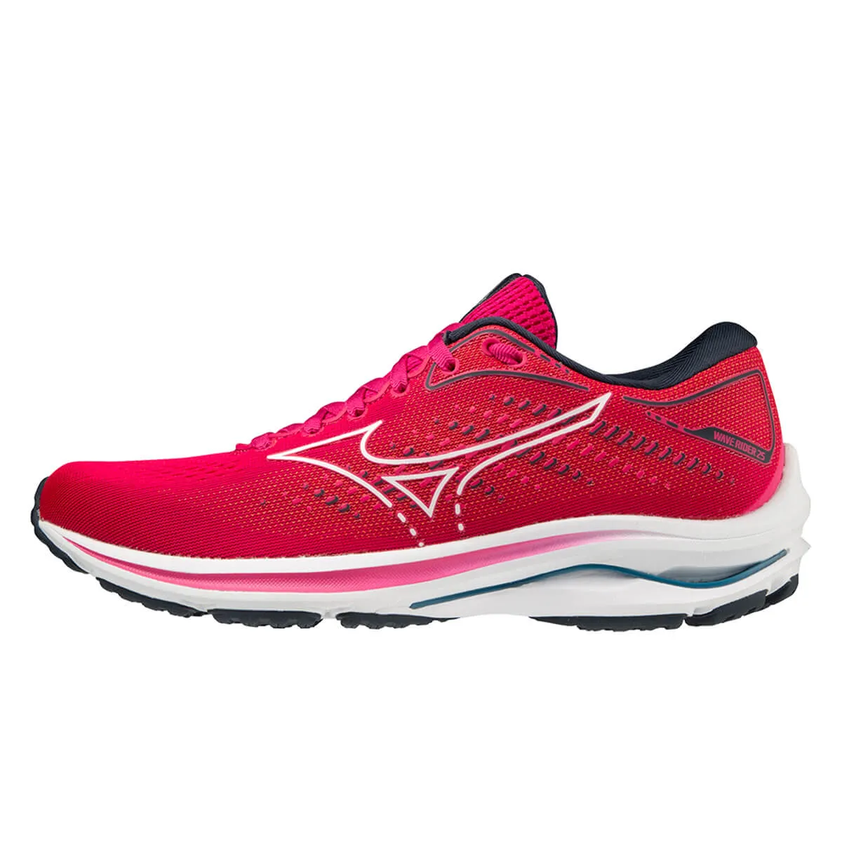 Mizuno Wave Rider 25 Womens | Ppeacock/wht/moroccanb