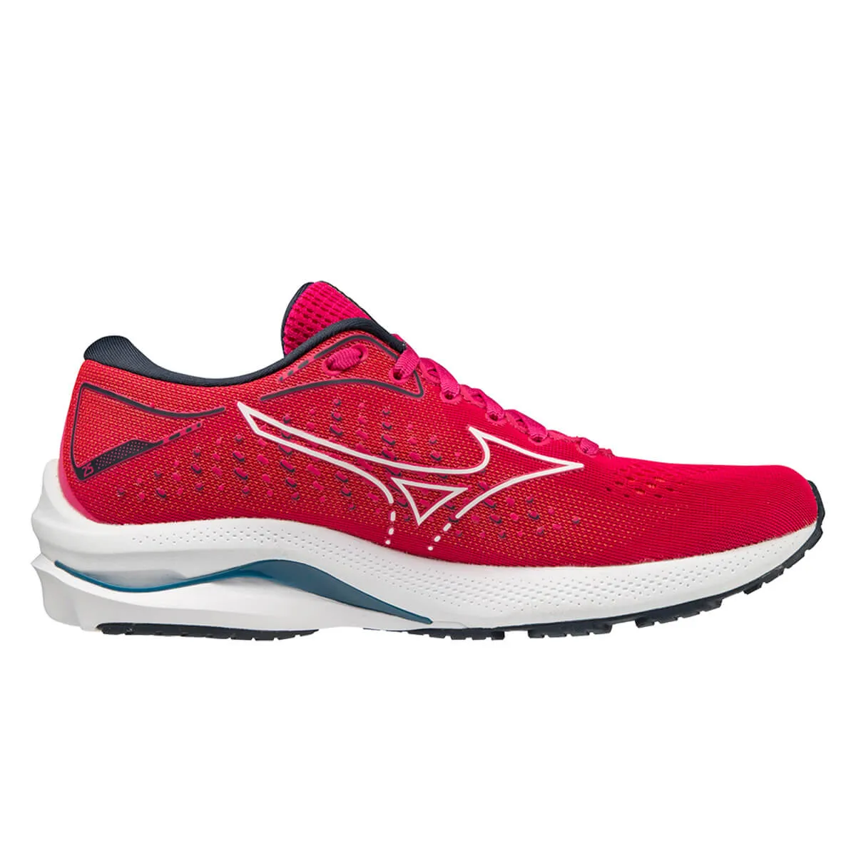 Mizuno Wave Rider 25 Womens | Ppeacock/wht/moroccanb