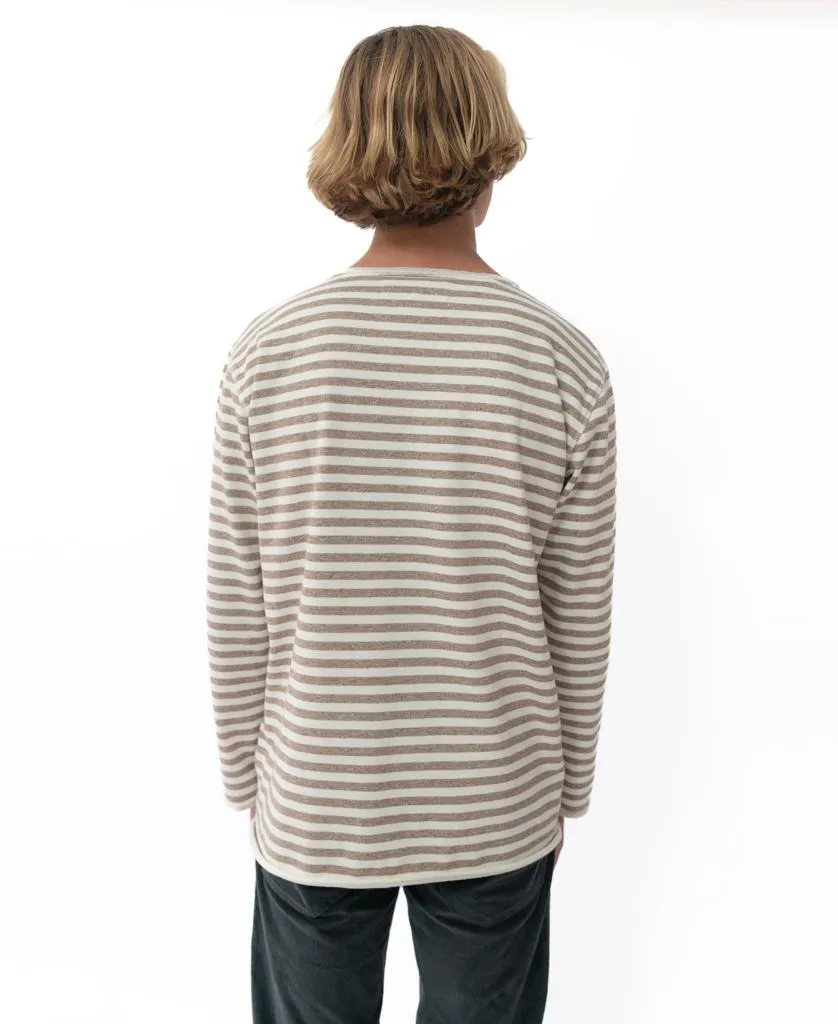 Mocha Stripe Rag Top