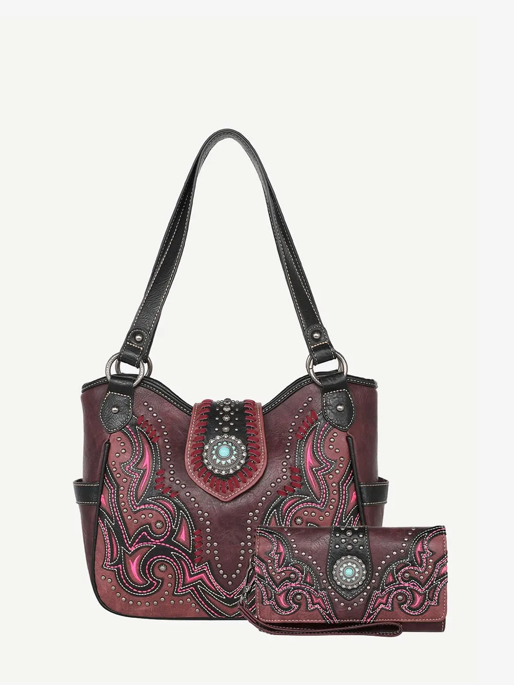 Montana West Cut-out Buckle Concealed Carry Tote Set