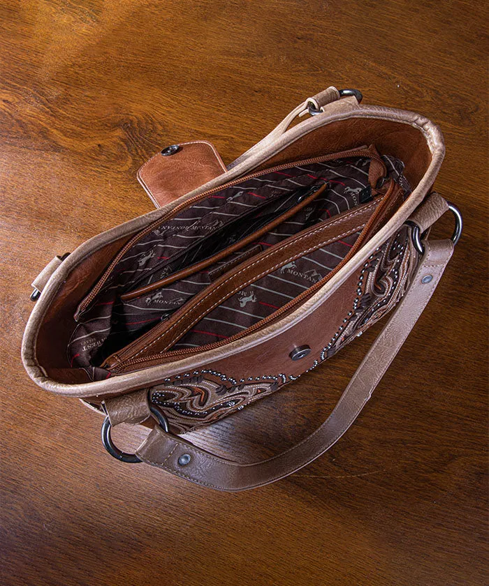 Montana West Cut-out Buckle Concealed Carry Tote Set