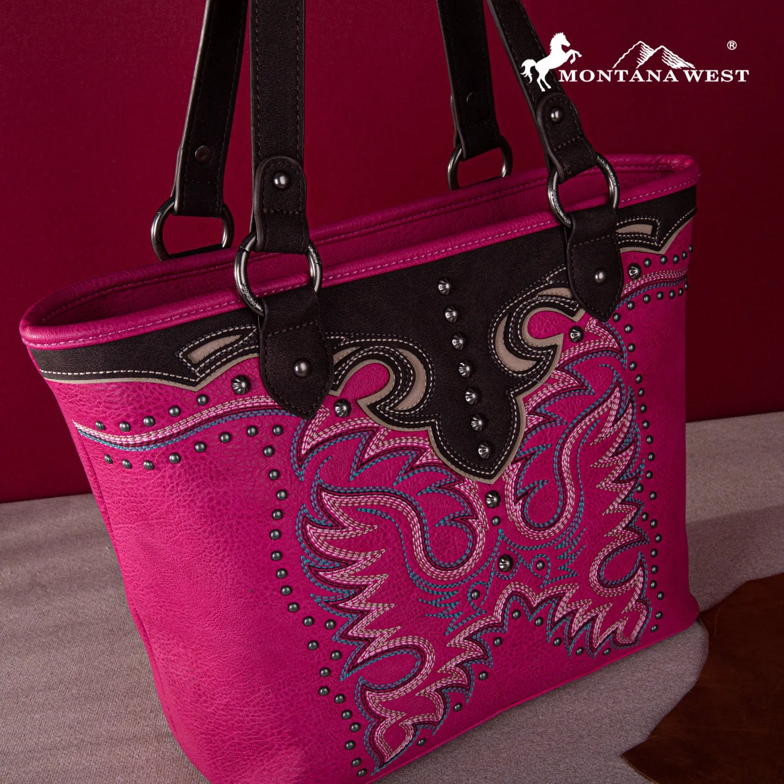 Montana West Embroidered Collection Concealed Carry Tote