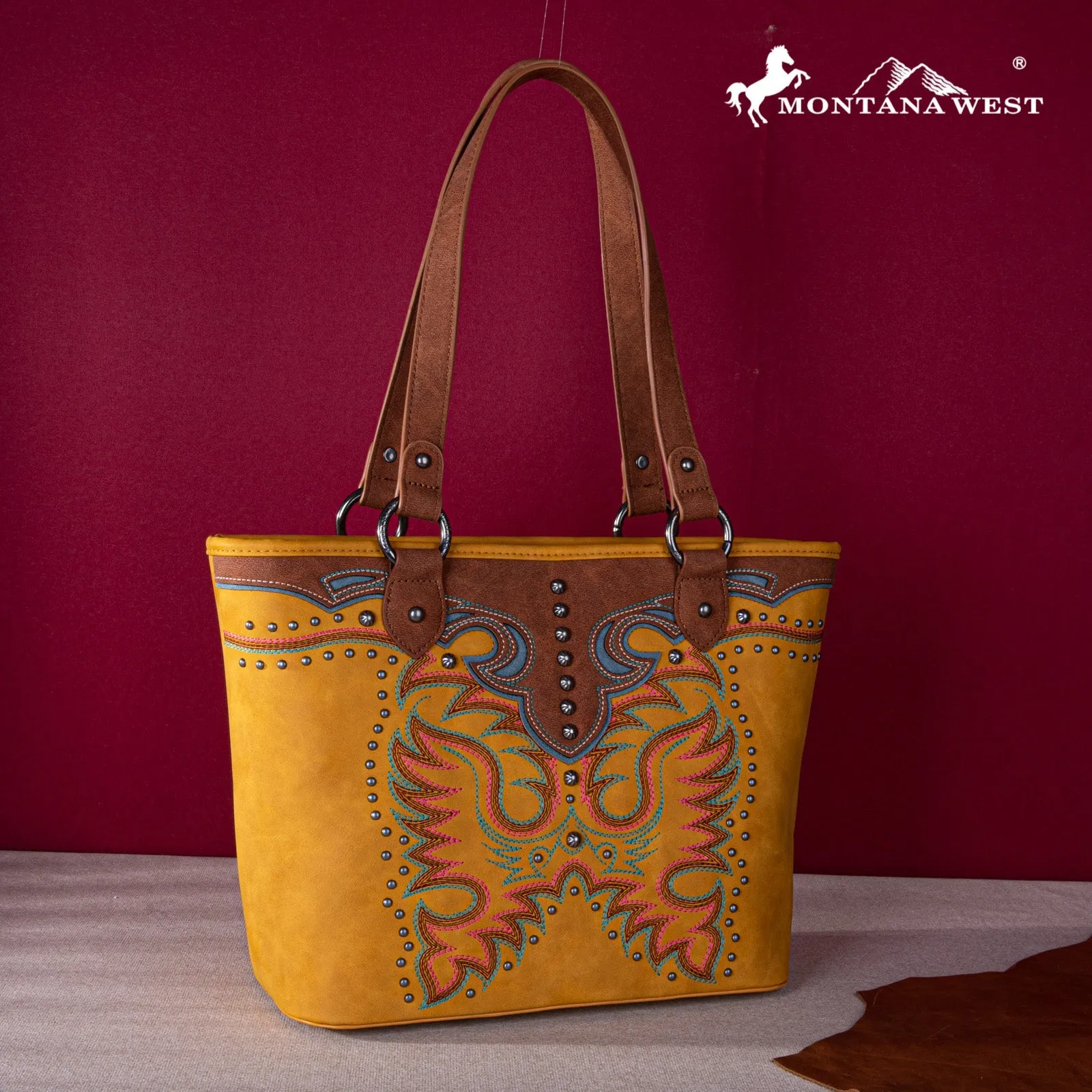 Montana West Embroidered Collection Concealed Carry Tote