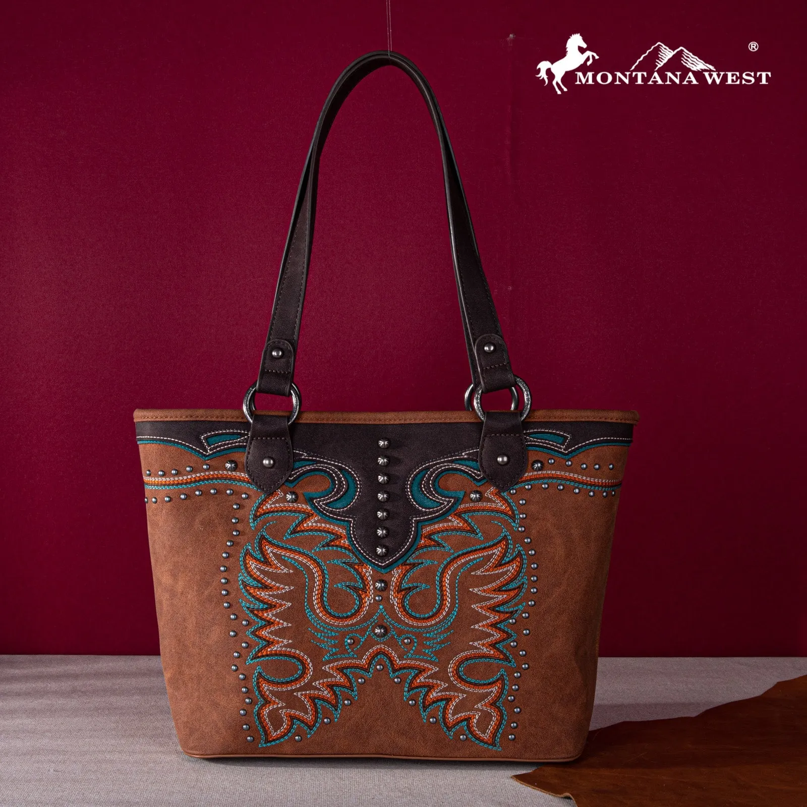 Montana West Embroidered Collection Concealed Carry Tote