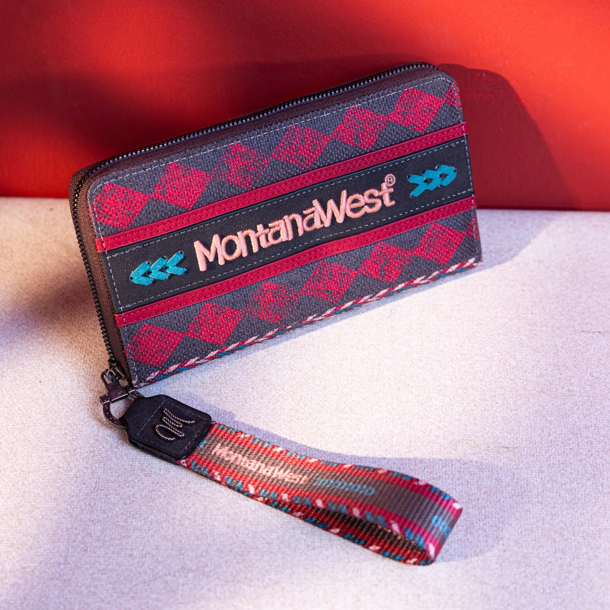 Montana West Southwestern Print Whipstitch Wallet